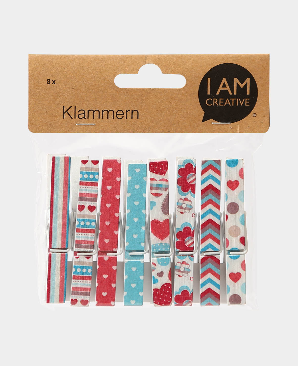 Pince à linge en bois III, 8 pcs.