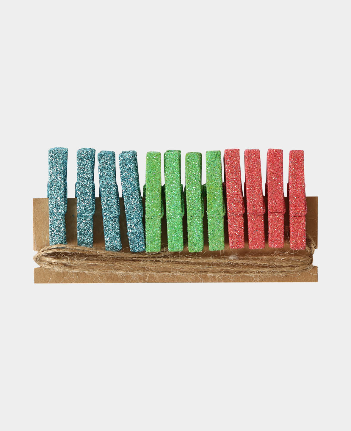 Pince à linge en bois à paillettes, 12 p.