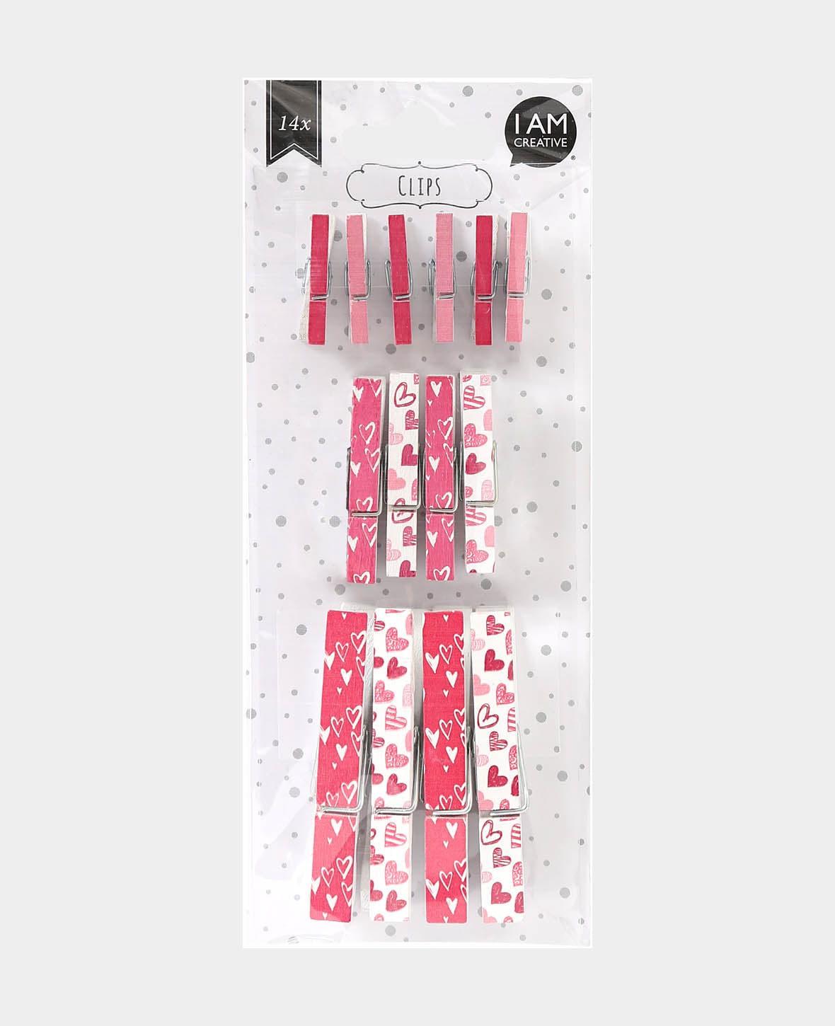 Pinces à linge cœur, 14 pces.