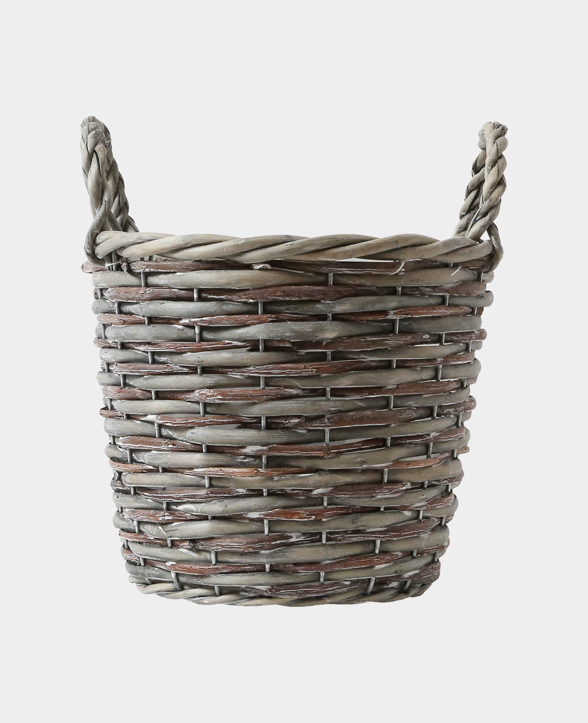 Blumenkorb rund Grau, ø 21 x 18 cm