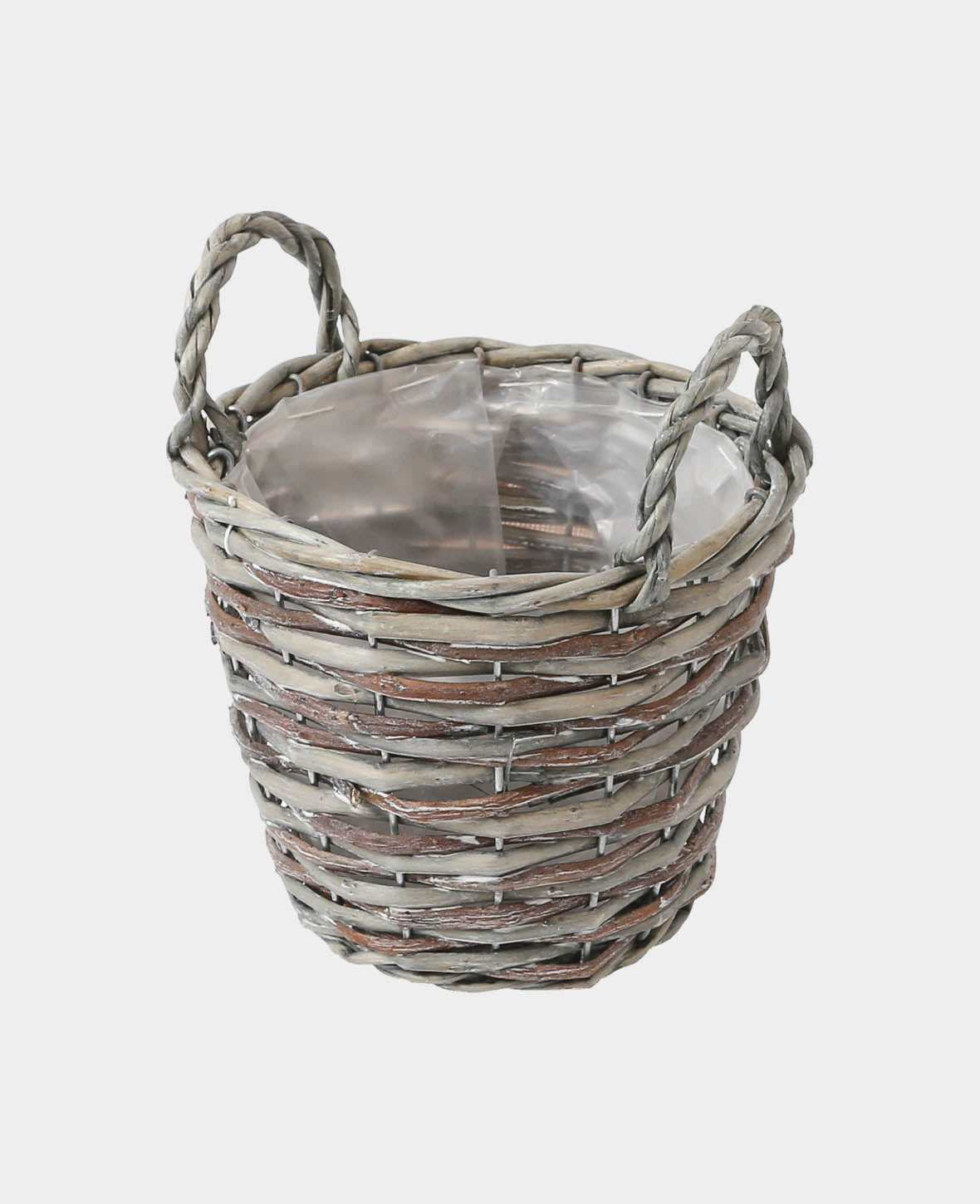 Blumenkorb rund Grau, ø 16 x 14 cm