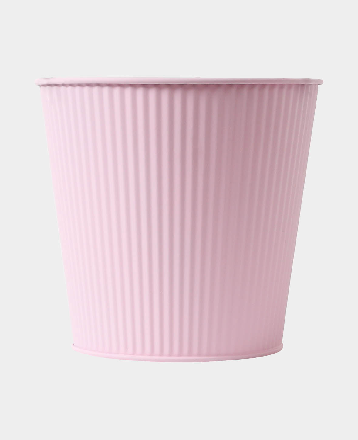 Blumentopf, Blech, mattes Pastell Rosa, ø 16 x 15 cm