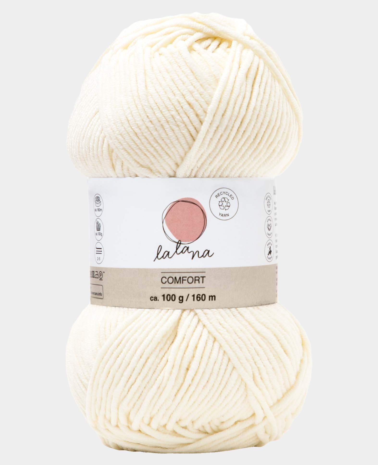 Comfort cream, Lalana Cremefarbe, 3 mm x ca. 160 m, ca. 100 g