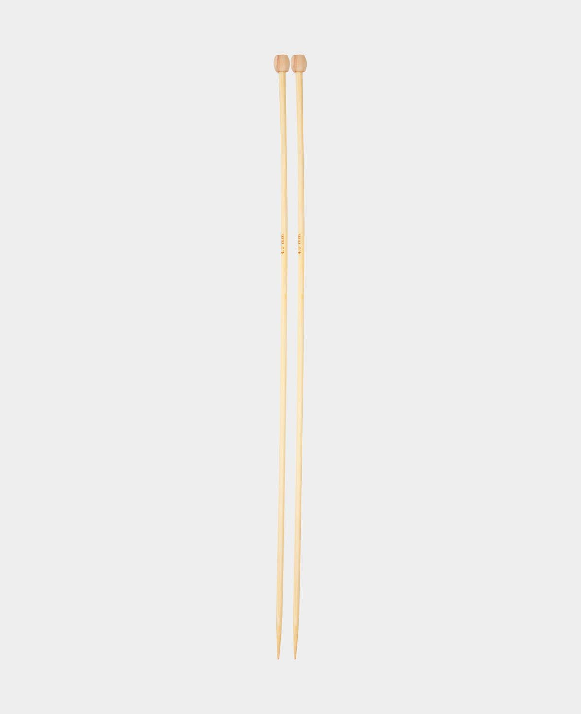Stricknadeln, Bambus-Stricknadeln für Anfänger und Experten, Natur, ø 4 x 350 mm, 2 Stk.