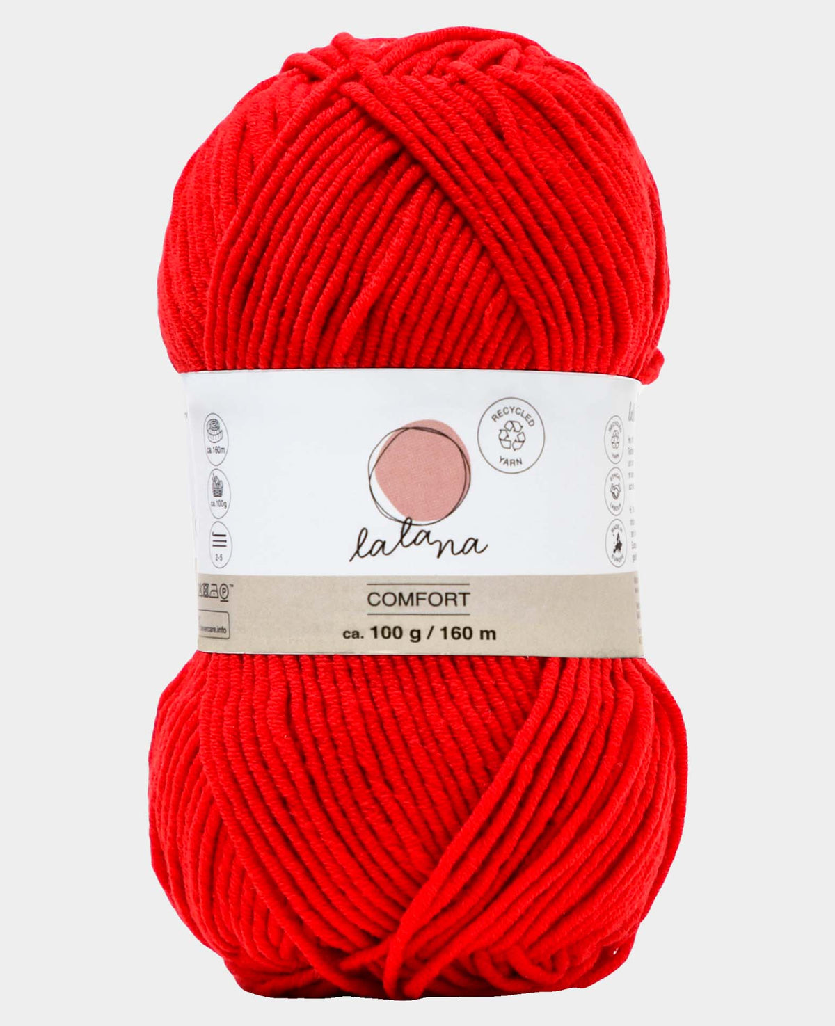 Comfort red, Lalana Rot, 3 mm x ca. 160 m, ca. 100 g