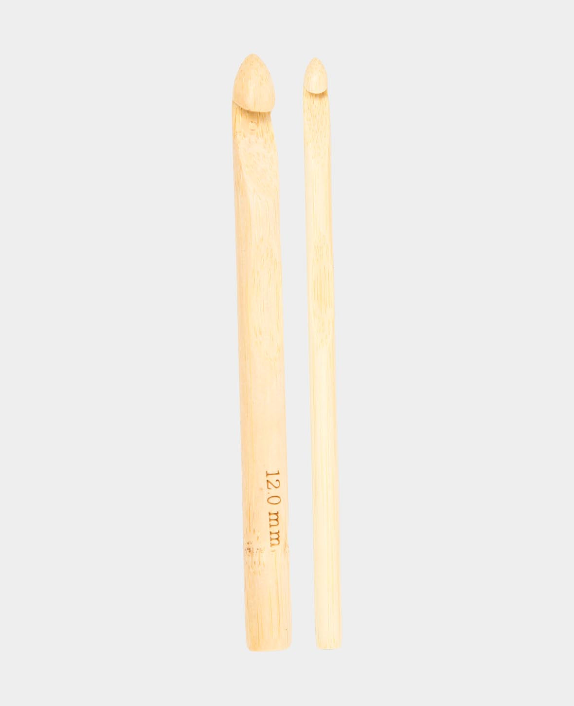Häkelnadel Set, Bambus-Häkelnadeln für Anfänger und Experten, Natur, ø 7 / ø 12 x 150 mm, 2 Stk.