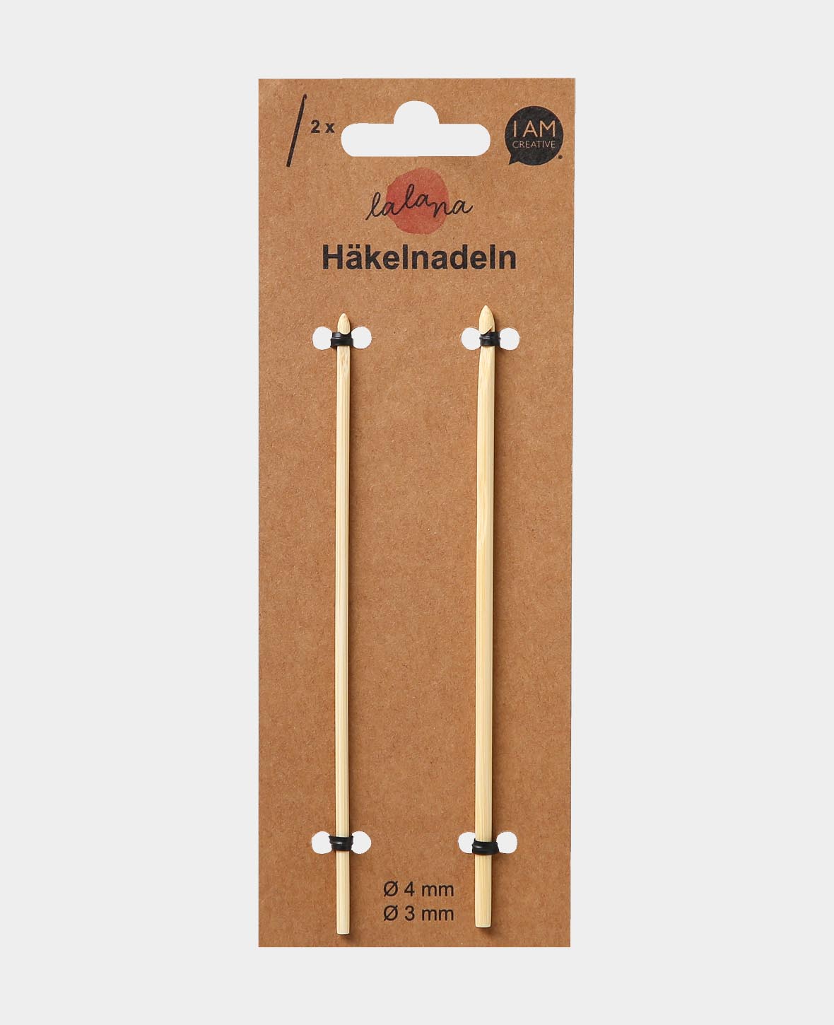Häkelnadel Set, 4 und 3 mm, 2 Stk.