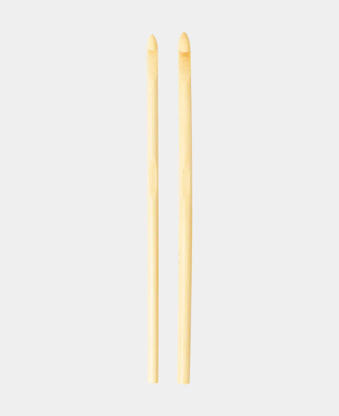 Häkelnadel Set, Bambus-Häkelnadeln für Anfänger und Experten, Natur, ø 5 / ø 6 x 150 mm, 2 Stk.