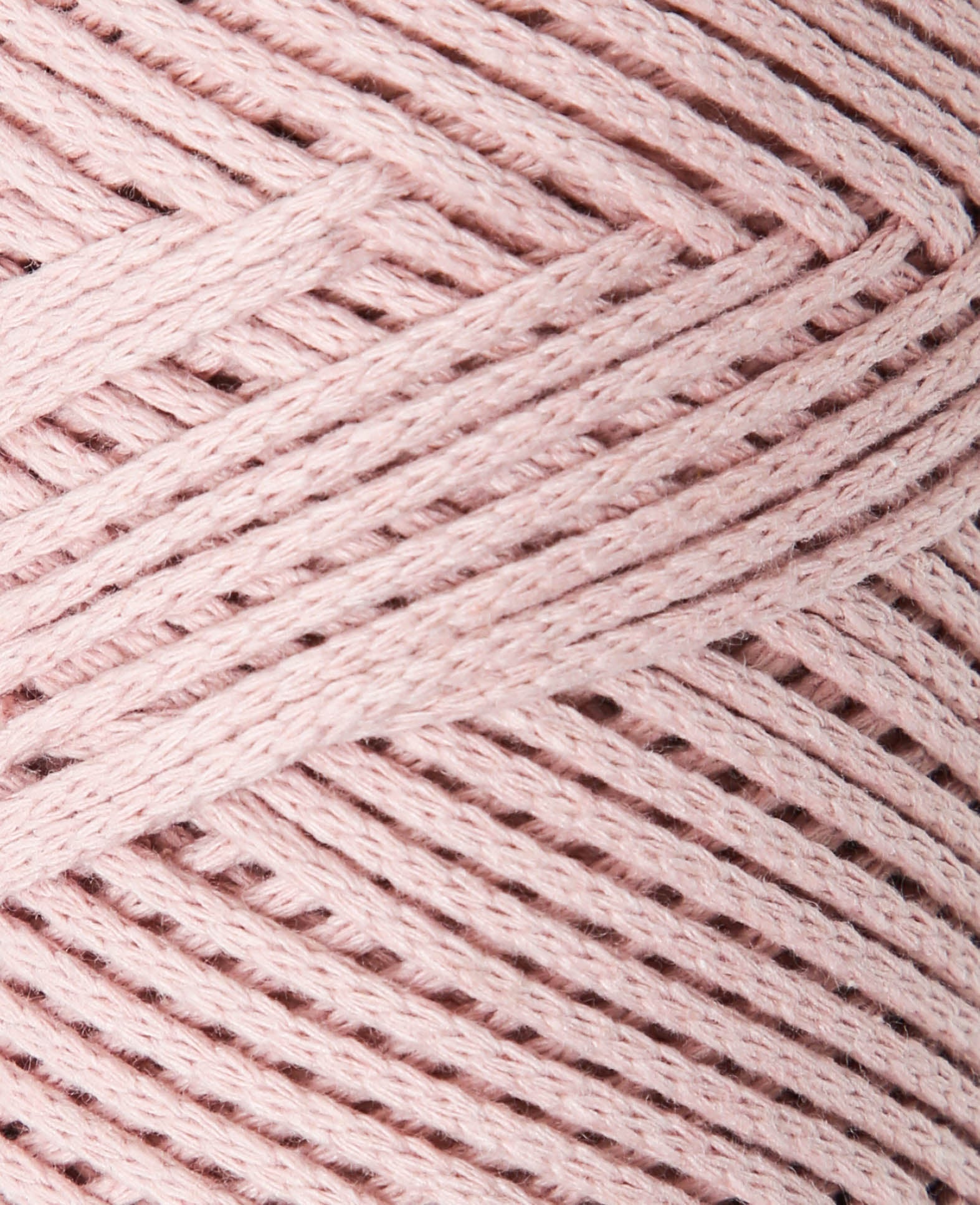 Fil Lady Chain powder, Lalana pour crochet, tricot, nouage et projets de macramé, Rose, env. 2 mm x 100 m, env. 200 g
