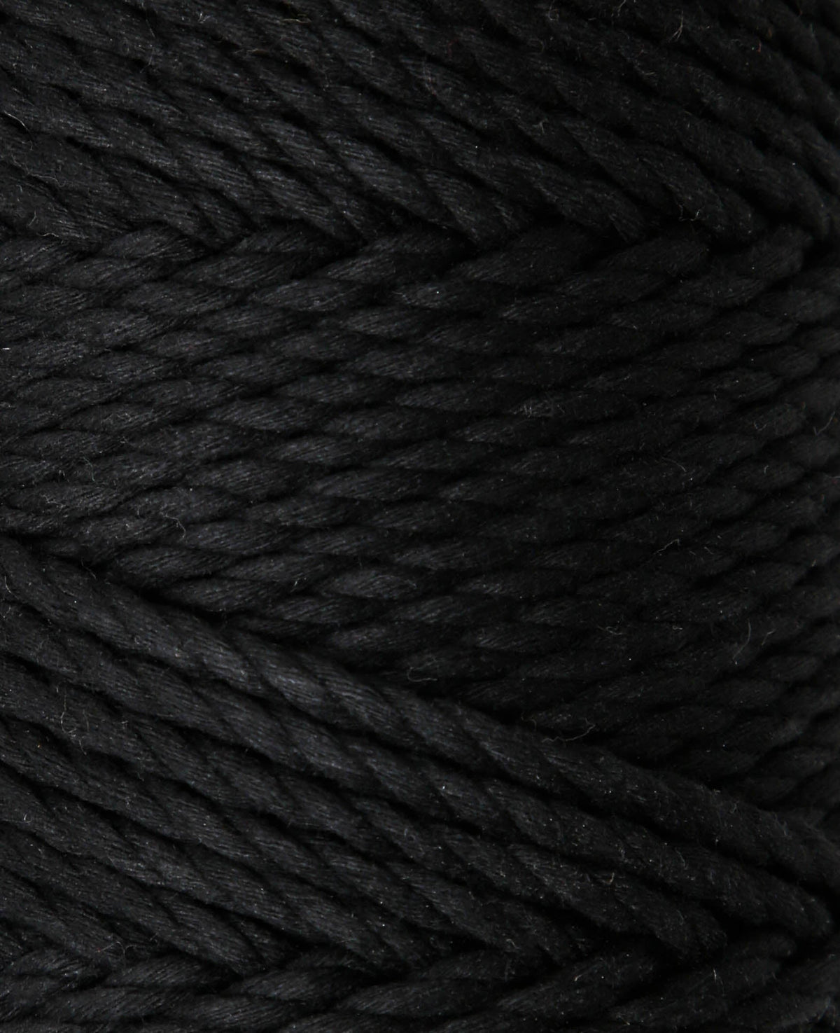 Macrame Rope black, Lalana Knüpfgarn für Makramee Projekte, Schwarz, 3 mm x ca. 90 m, ca. 330 g