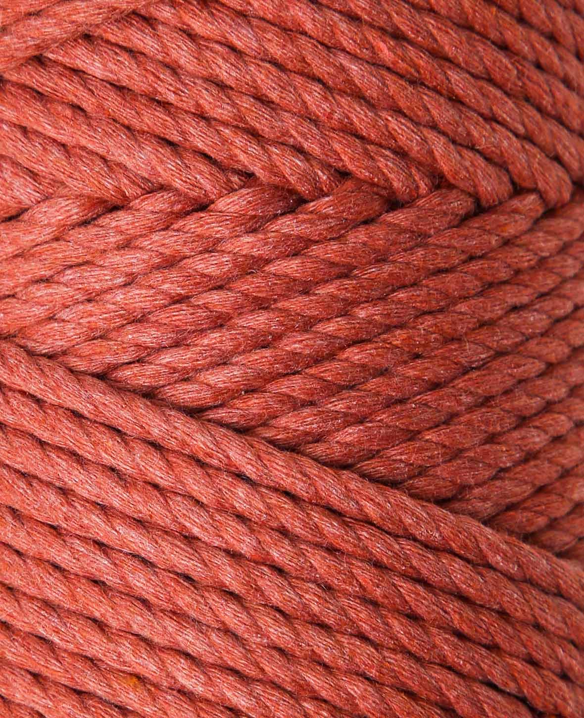 Macrame Rope rusty, Lalana Knüpfgarn für Makramee Projekte, Rostrot, 3 mm x ca. 90 m, ca. 330 g