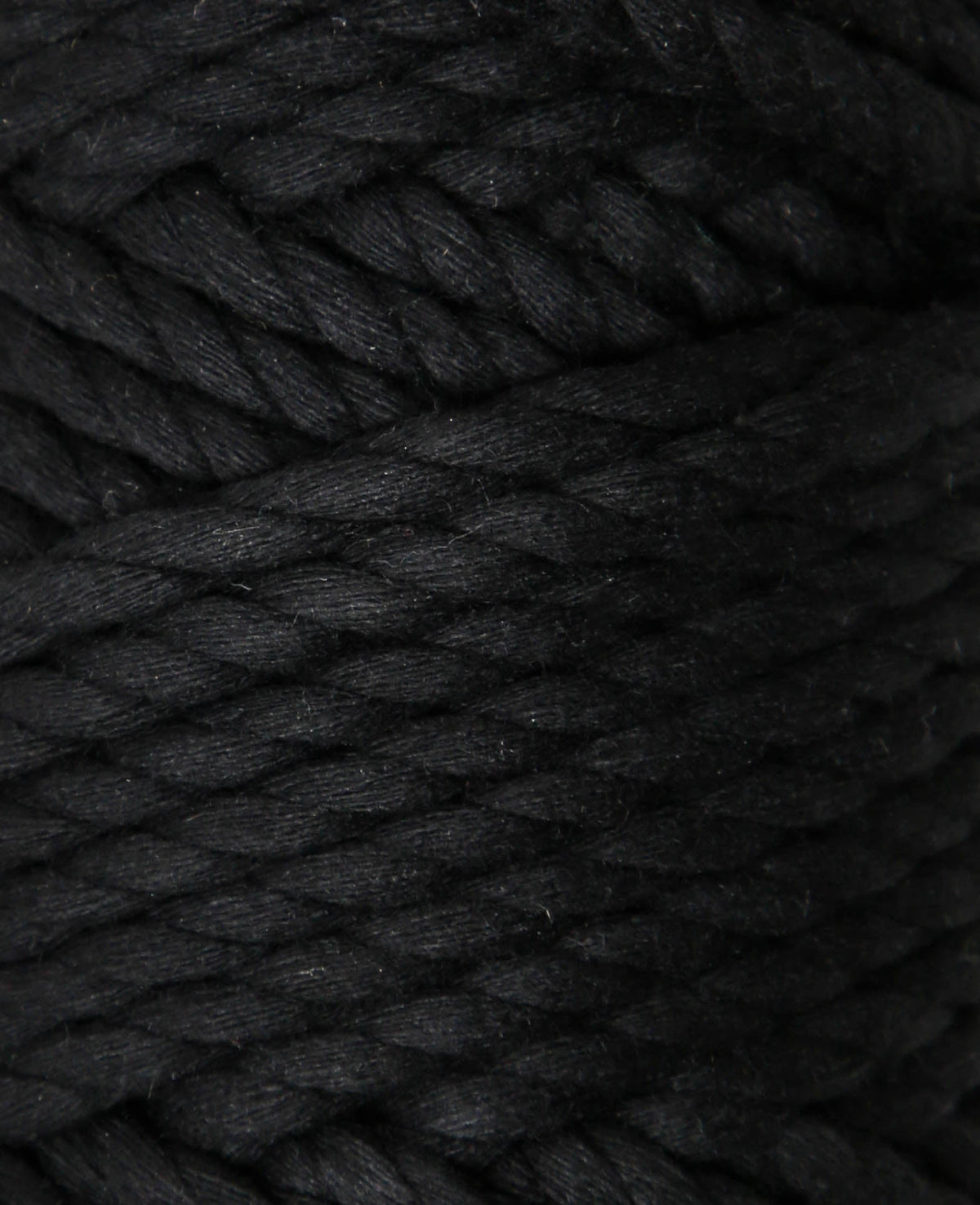 Macrame Rope black, Lalana Knüpfgarn für Makramee Projekte, Schwarz, 5 mm x ca. 30 m, ca. 330 g