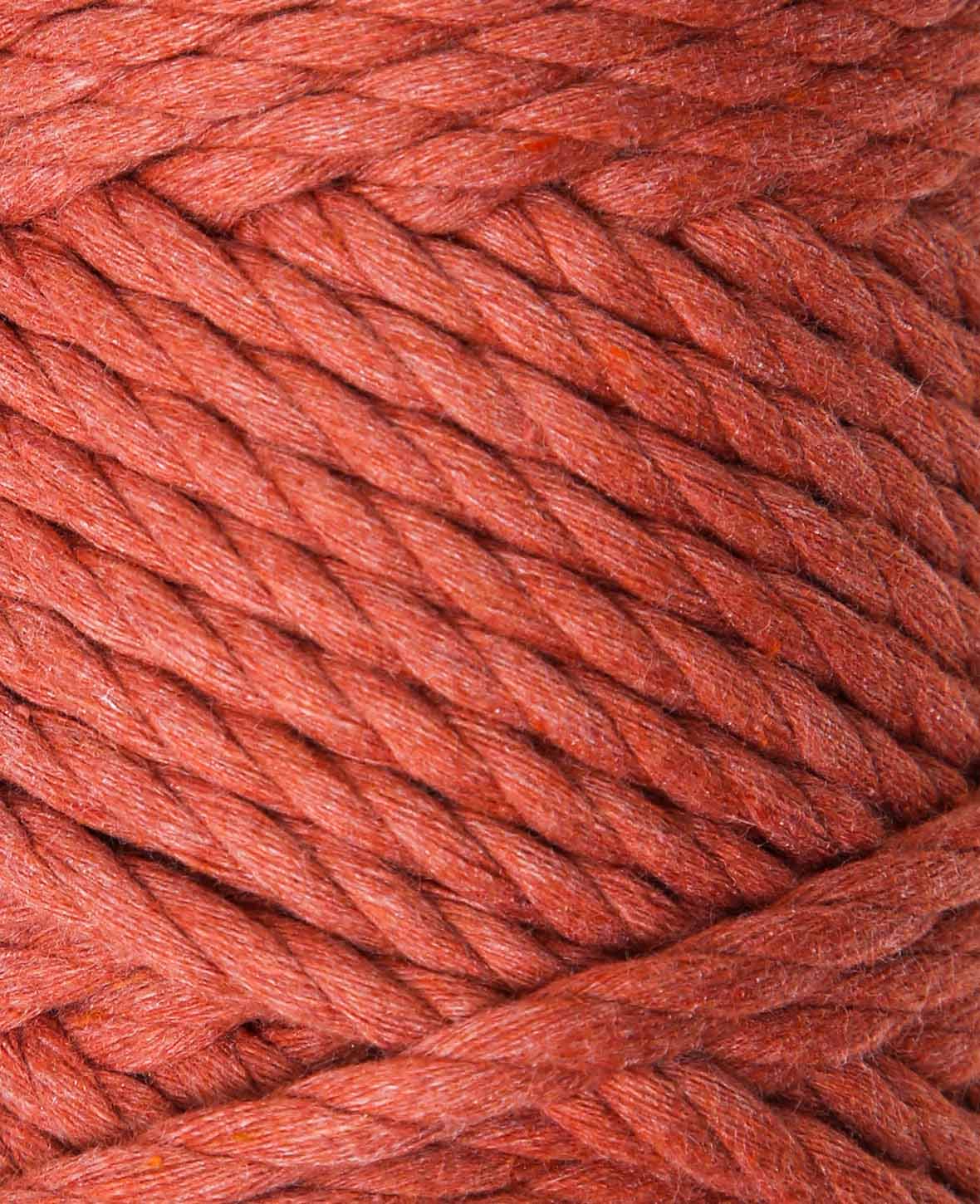 Macrame Rope rusty, Lalana Knüpfgarn für Makramee Projekte, Rostrot, 5 mm x ca. 30 m, ca. 330 g