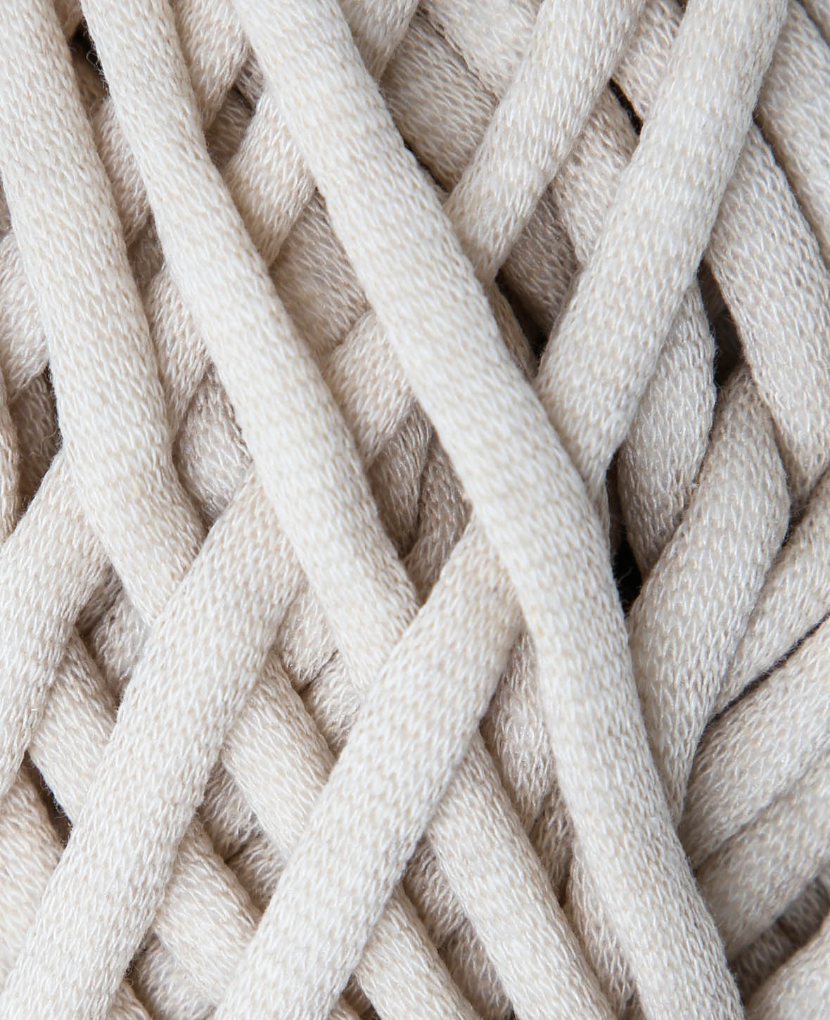 Soft Tube beige, Lalana Schlauchgarn zum Häkeln, Stricken, Knüpfen & Makramee Projekte, Beige, ca. 6 mm x 58 m, ca. 200 g