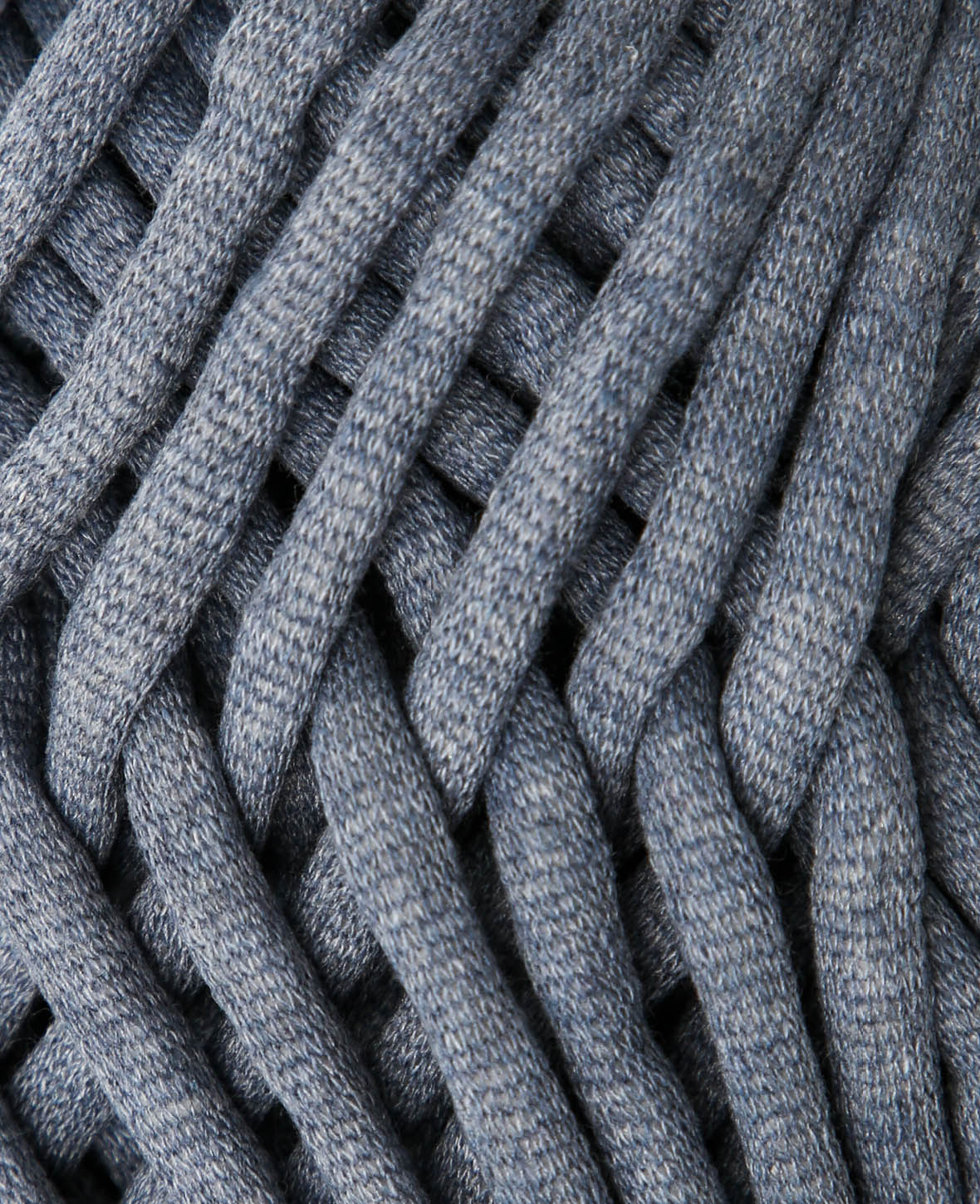 Soft Tube indigo, Lalana Schlauchgarn zum Häkeln, Stricken, Knüpfen & Makramee Projekte, Blaugrau, ca. 6 mm x 58 m, ca. 200 g