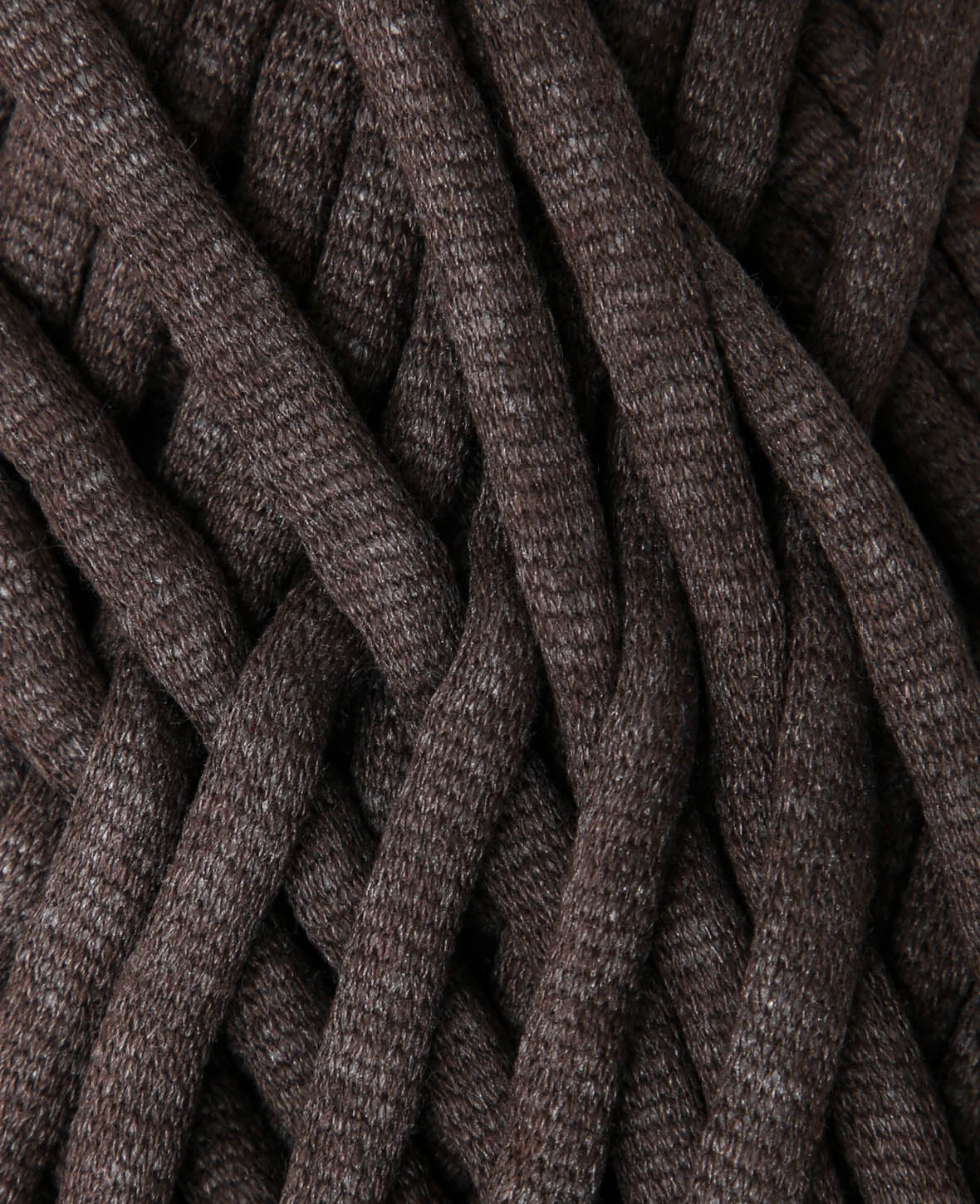 Soft Tube brown, Lalana Schlauchgarn zum Häkeln, Stricken, Knüpfen & Makramee Projekte, Braun, ca. 6 mm x 58 m, ca. 200 g