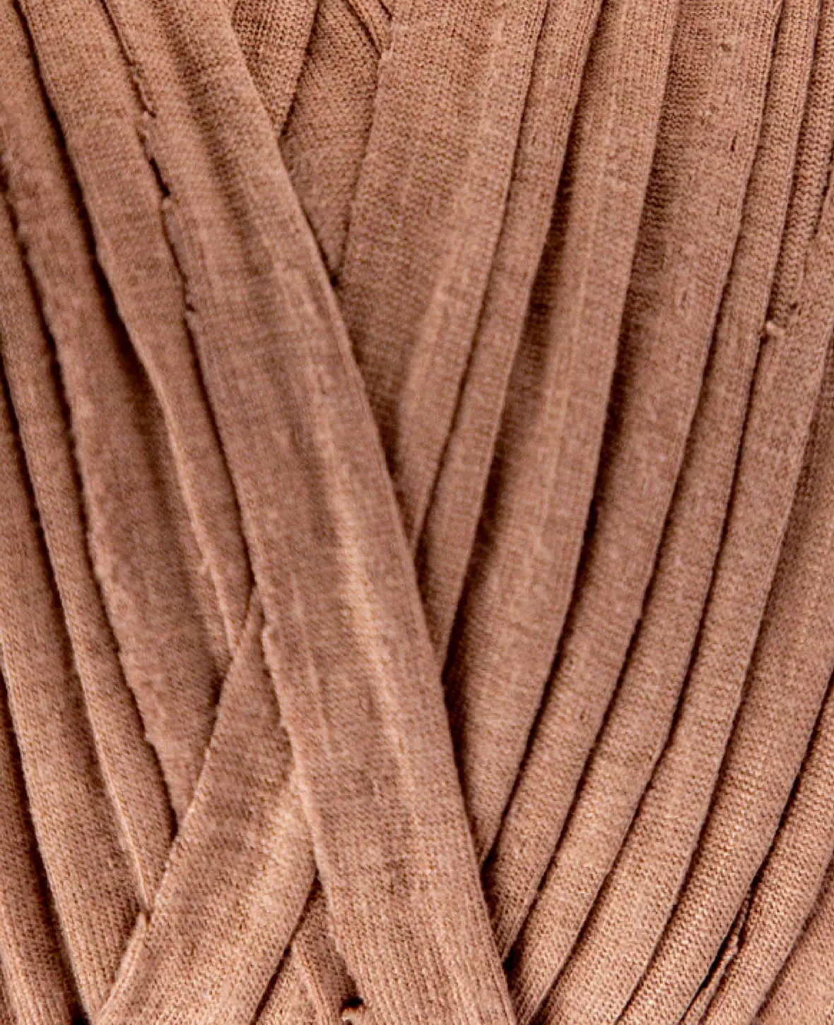 T-Shirt Revive coffee shades, Lalana Textilgarn zum Häkeln, Stricken, Knüpfen & Makramee Projekte, Braun, ca. 5 mm x 90 m, ca. 500 g