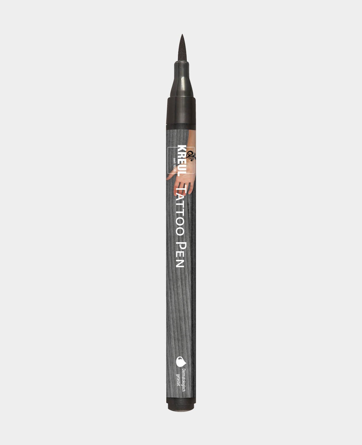 KREUL TattooPen, feutre pour la peinture et la décoration créatives de la peau, Noir, 14 x 1.5 x 1.5 cm