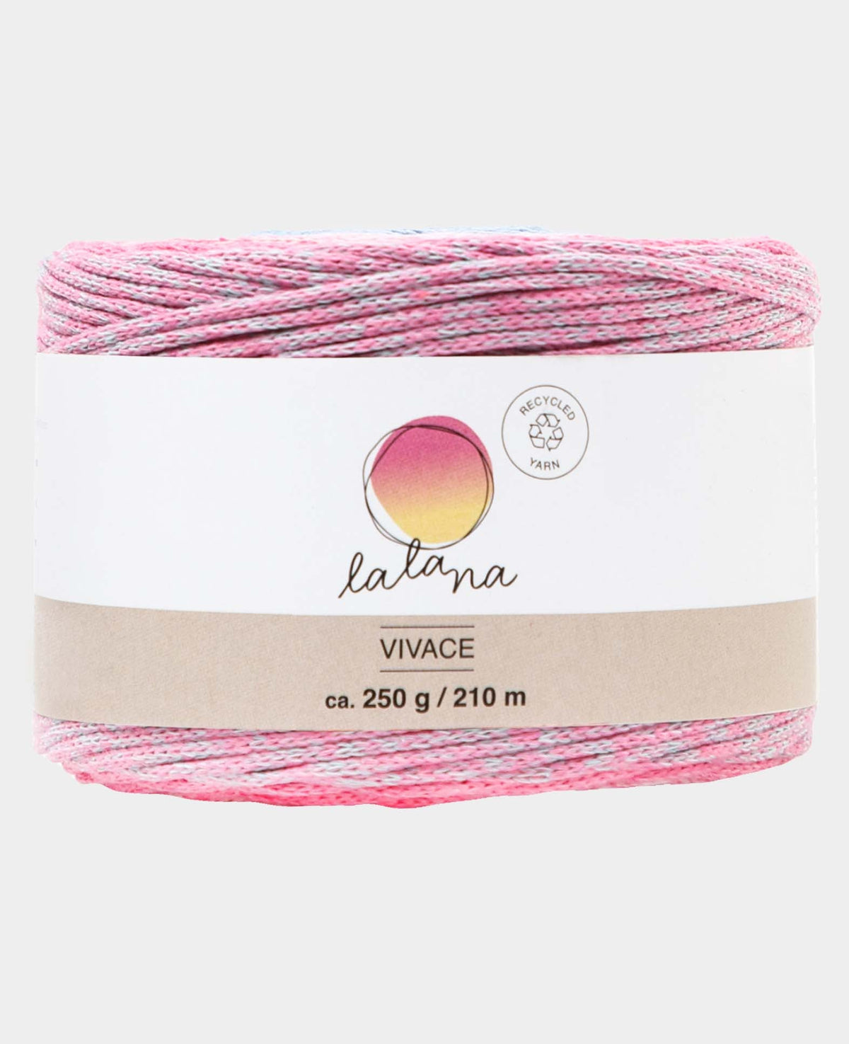 Vivace Capri, Lalana Textilgarn zum Häkeln, Stricken, Knüpfen & Makramee Projekte, Bunt, ca. 2 mm x 210 m, ca. 250 g