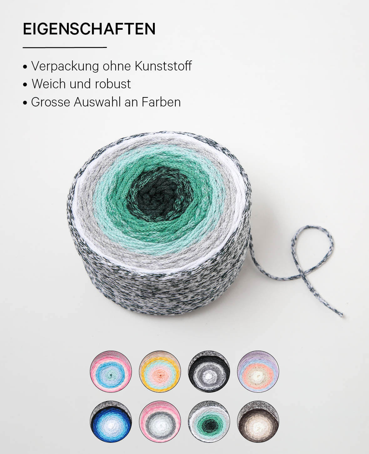 Vivace Sardegna, Lalana Textile Yarn for Crocheting, Knitting, Knotting & Macrame Projects, Colorful, approx. 2 mm x 210 m, approx. 250 g