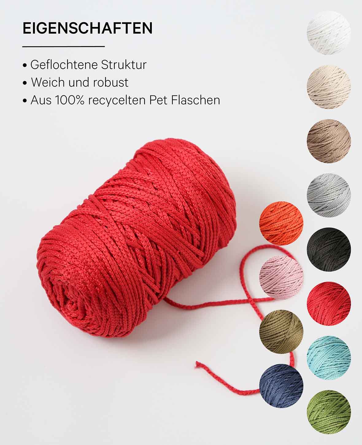 Fiona red, Lalana Kettengarn, Rot, ca. 100 g, ca. 120 m, ø 2mm