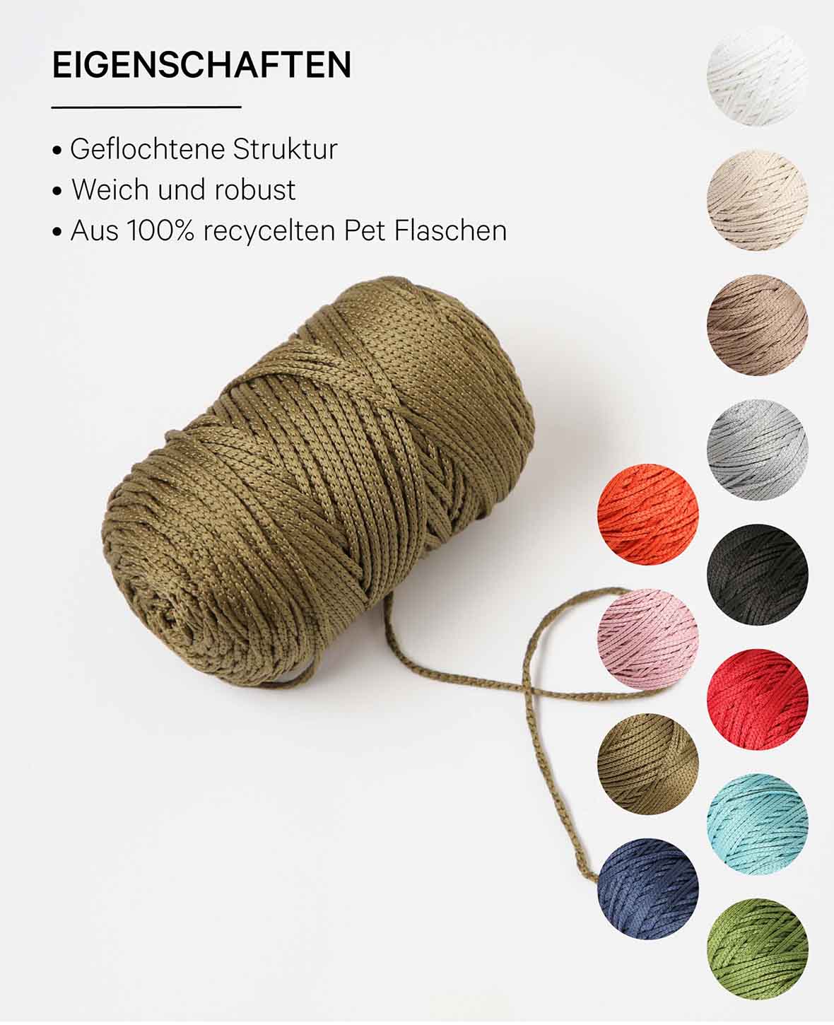 Fiona kaki, Lalana fil chaîne, env. 100 g, env. 120 m, ø 2mm
