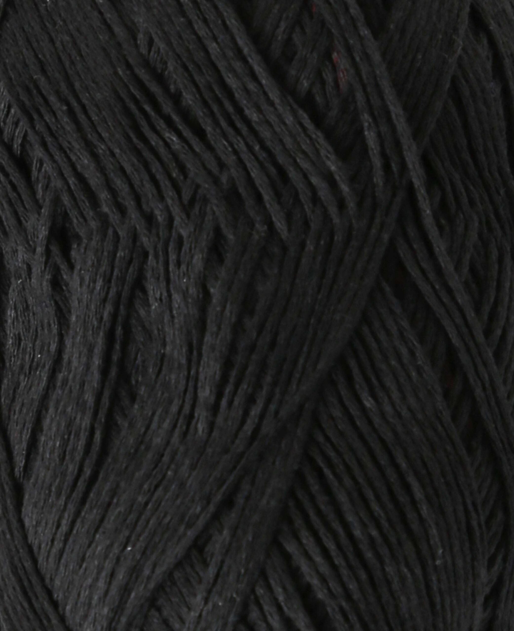 Lydia black, Lalana Kettengarn, Schwarz, ca. 100 g, ca. 300 m, ø 1.5mm