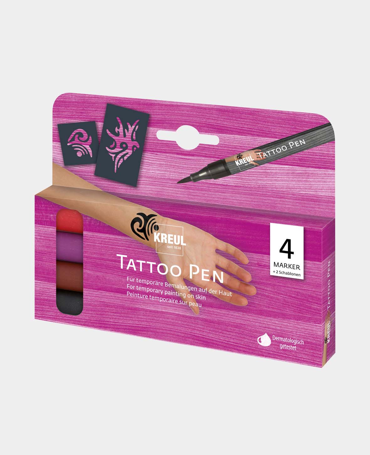 KREUL TattooPen, lot de 4, multicolore, 4 pièces