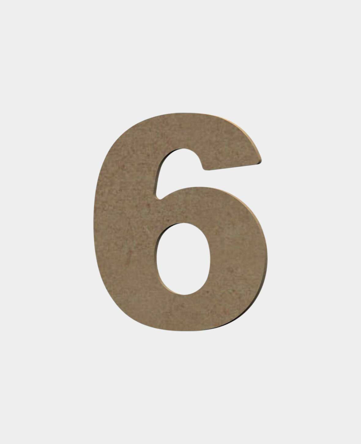 MDF natural, 6, height 8cm