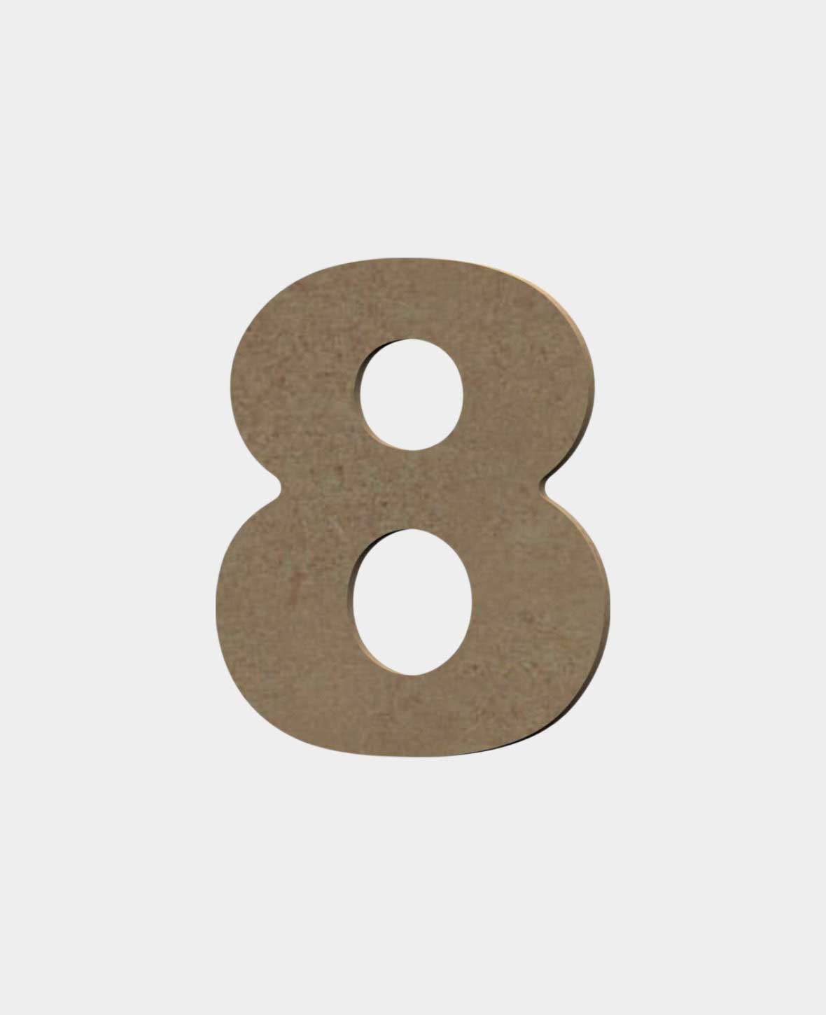 MDF natur, 8, Höhe 8cm
