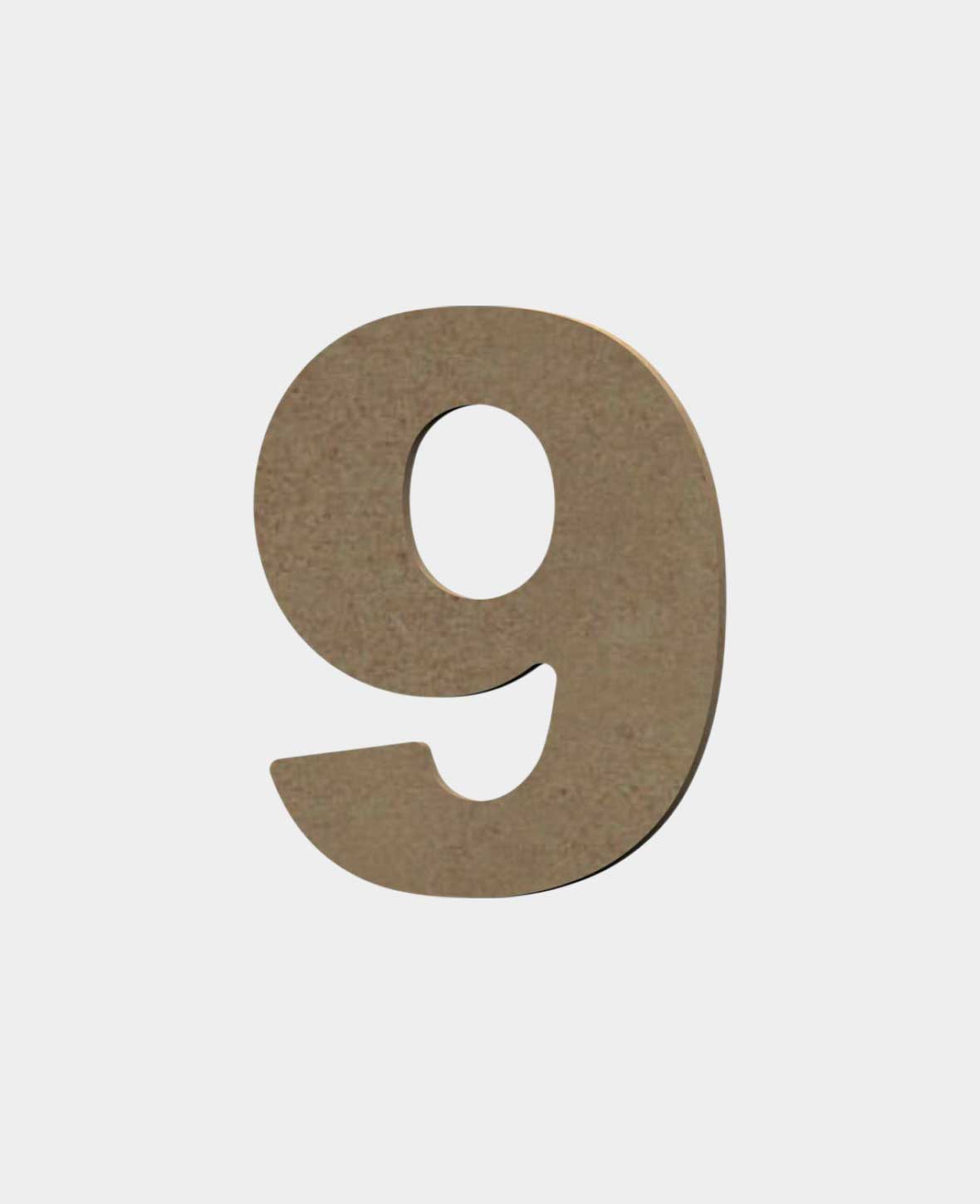 MDF natur, 9, Höhe 8cm