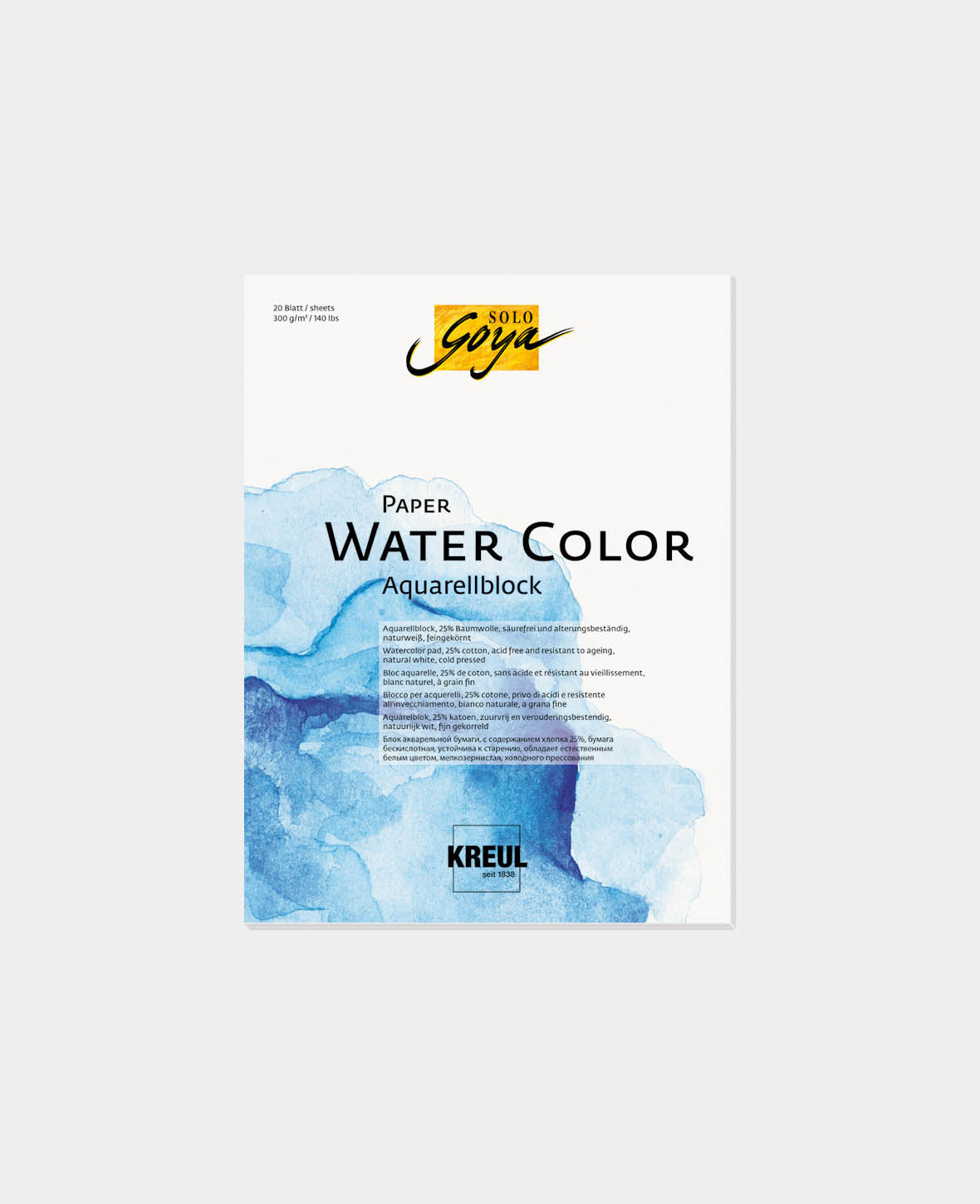 SOLO GOYA Paper Water Color 18 x 24 cm 20 Sheets 300 g/m²