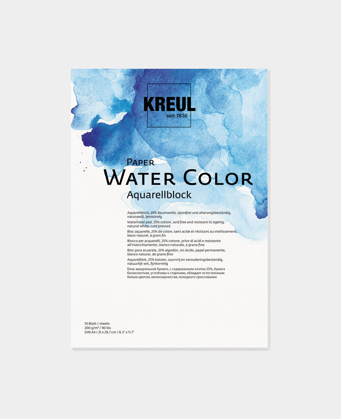 KREUL Paper Water Color 10 Blatt 200 g/m² DIN A4