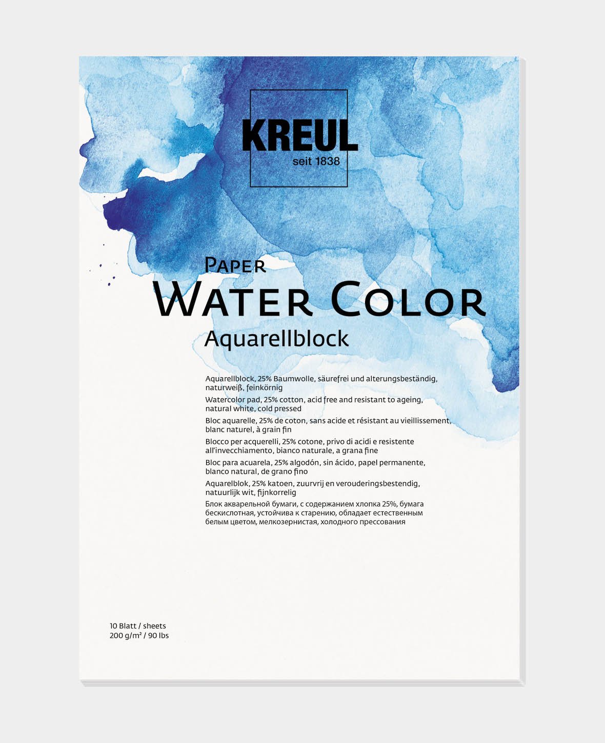 KREUL Paper Water Color 10 Blatt 200 g/m² DIN A3