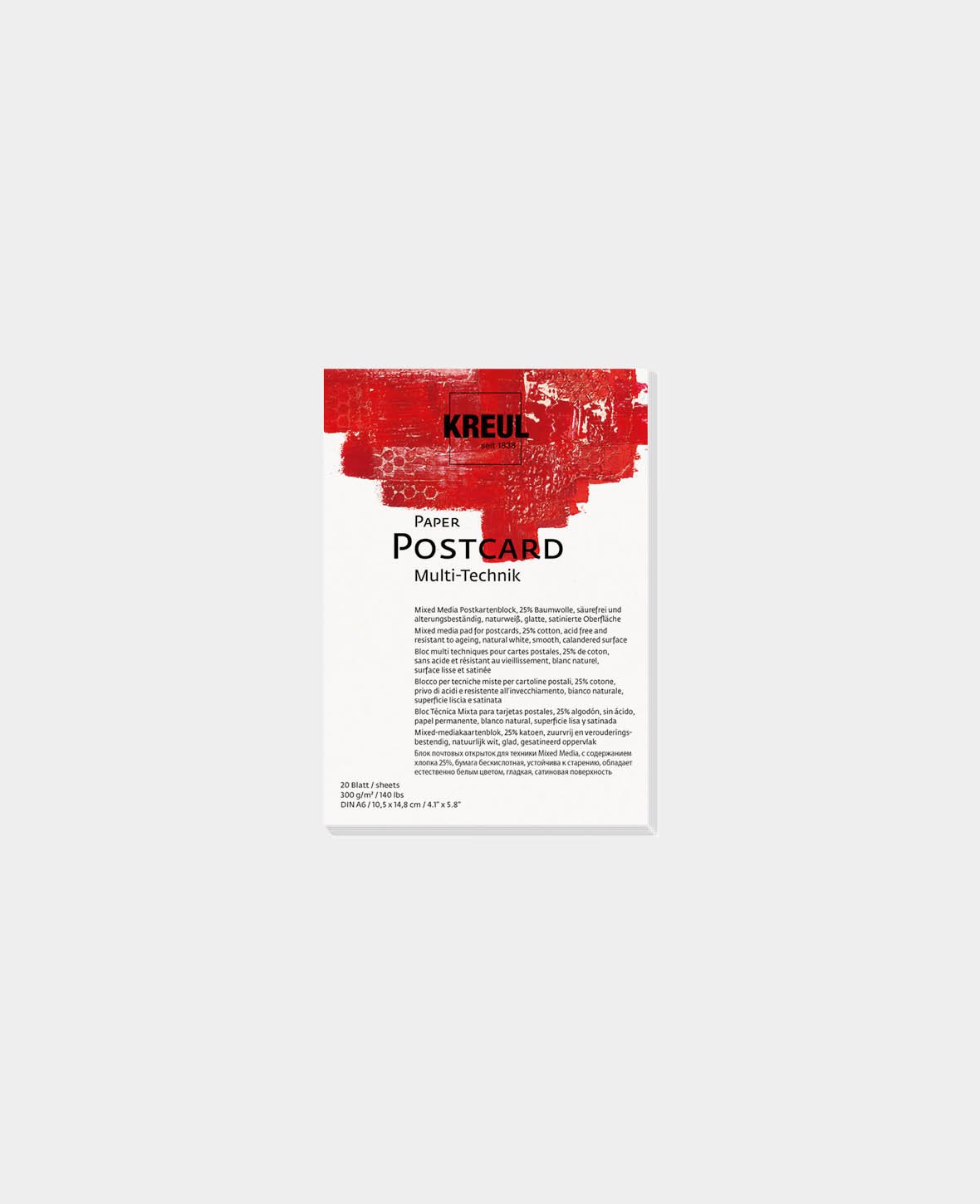 KREUL Paper Postcard 20 feuilles 300 g/m² DIN A6