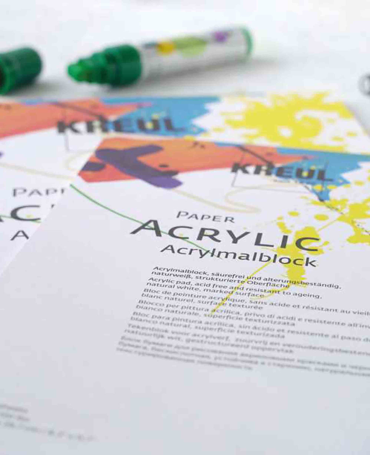 KREUL Paper Acrylic A3 – 260 g/m², 10 Blatt, für Acryl & Marker