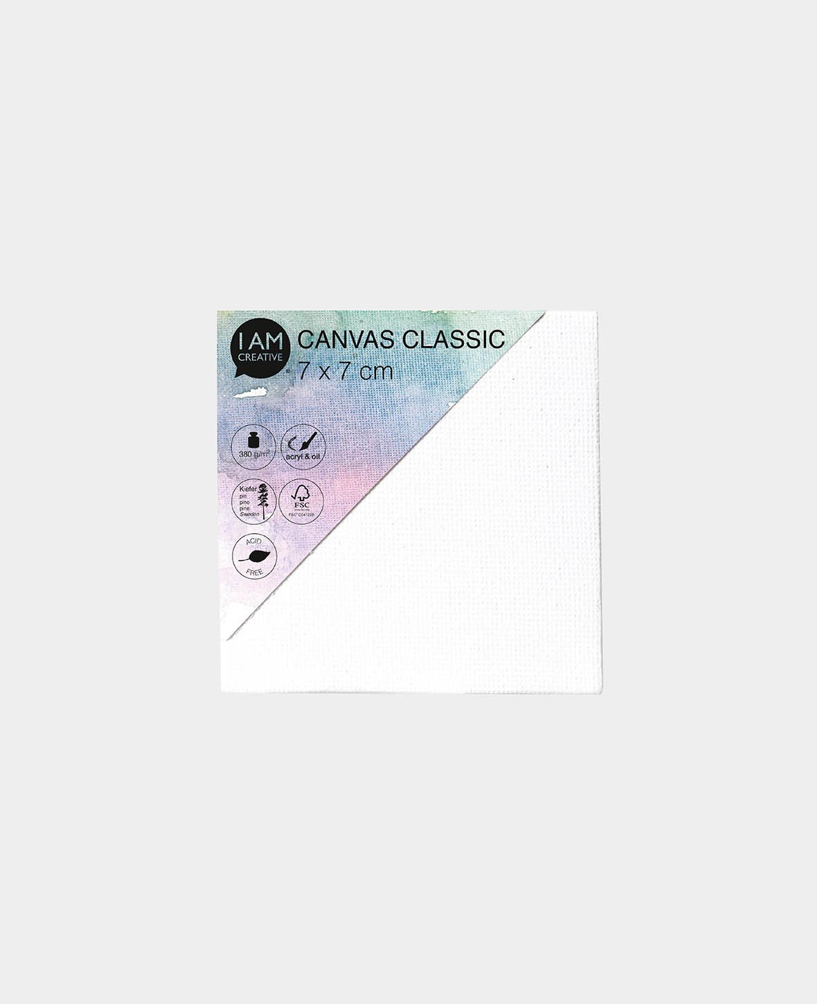Châssis entoilé Classic, blanc, 1,7 x 7 x 7 cm