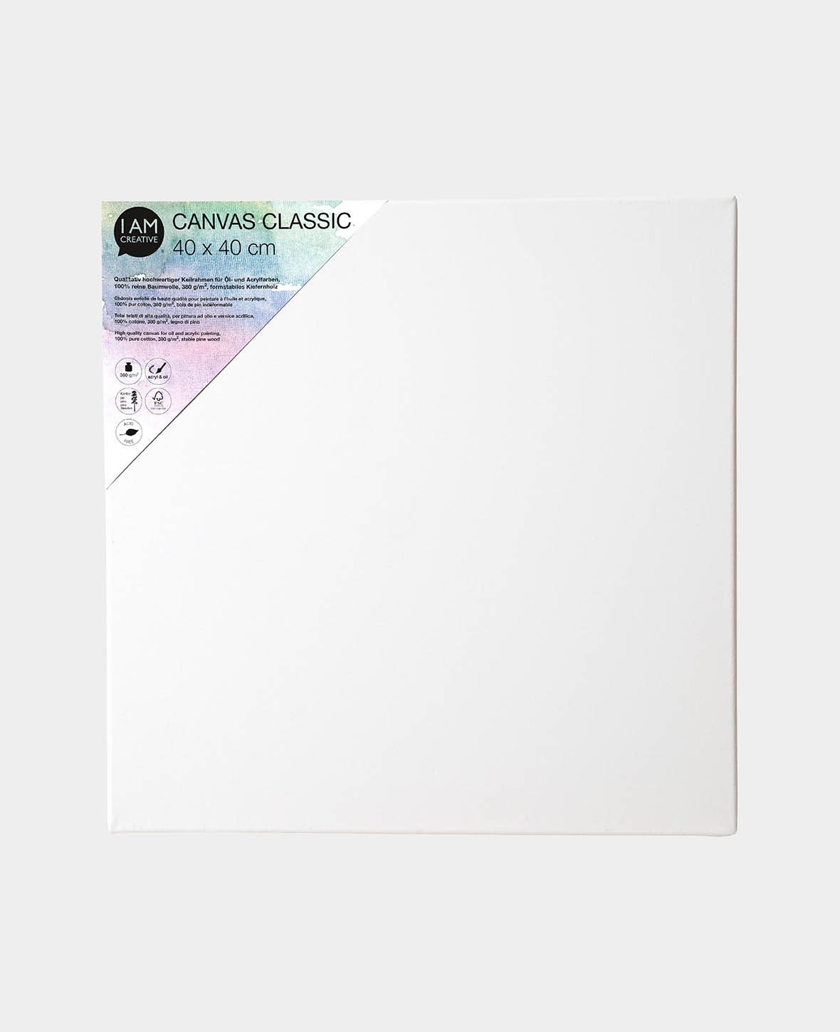 Stretcher Frame Classic, 1.7 x 40 x 40 cm, White