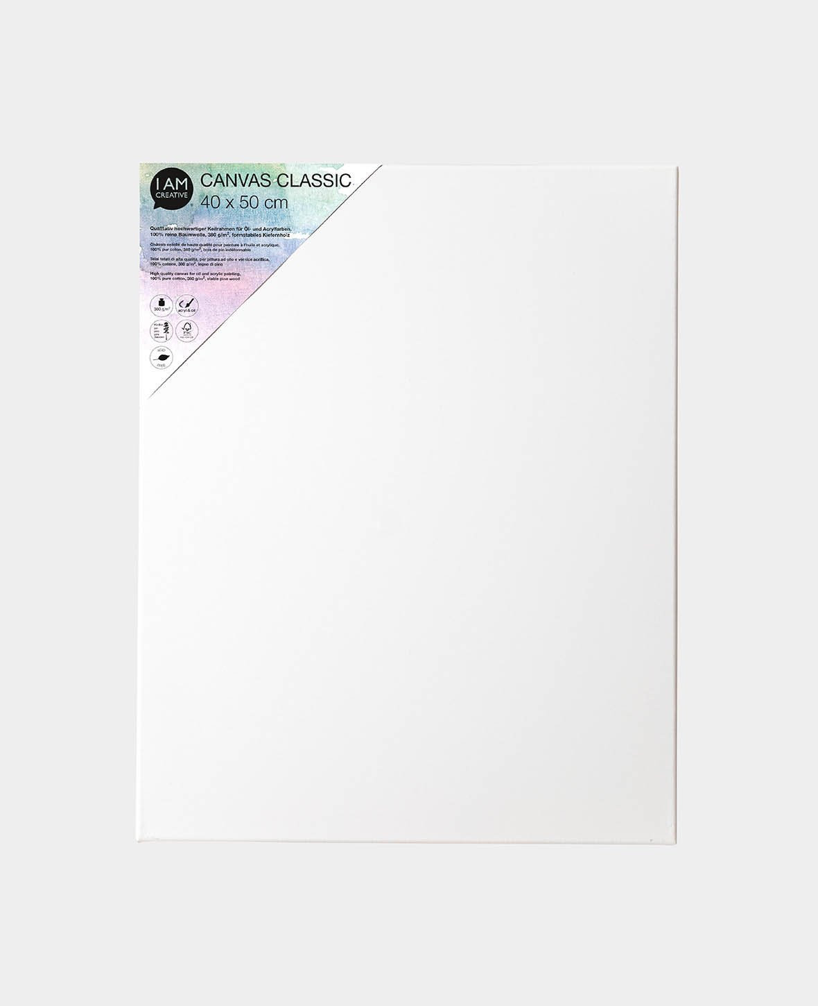 Stretcher Frame Classic, 1.7 x 40 x 50 cm, White