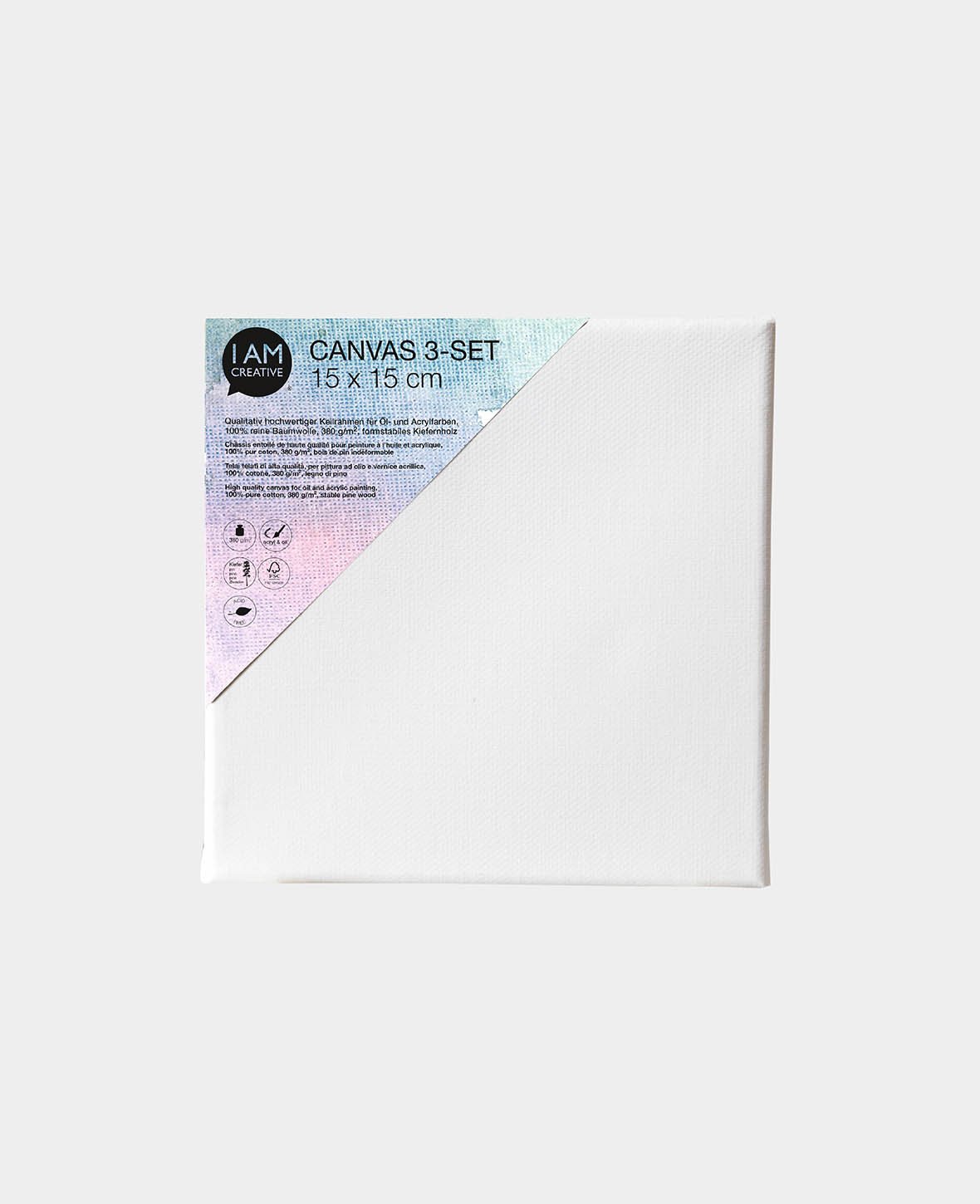 Stretcher frame, 1.7 x 15 x 15 cm, White, 3 pcs.