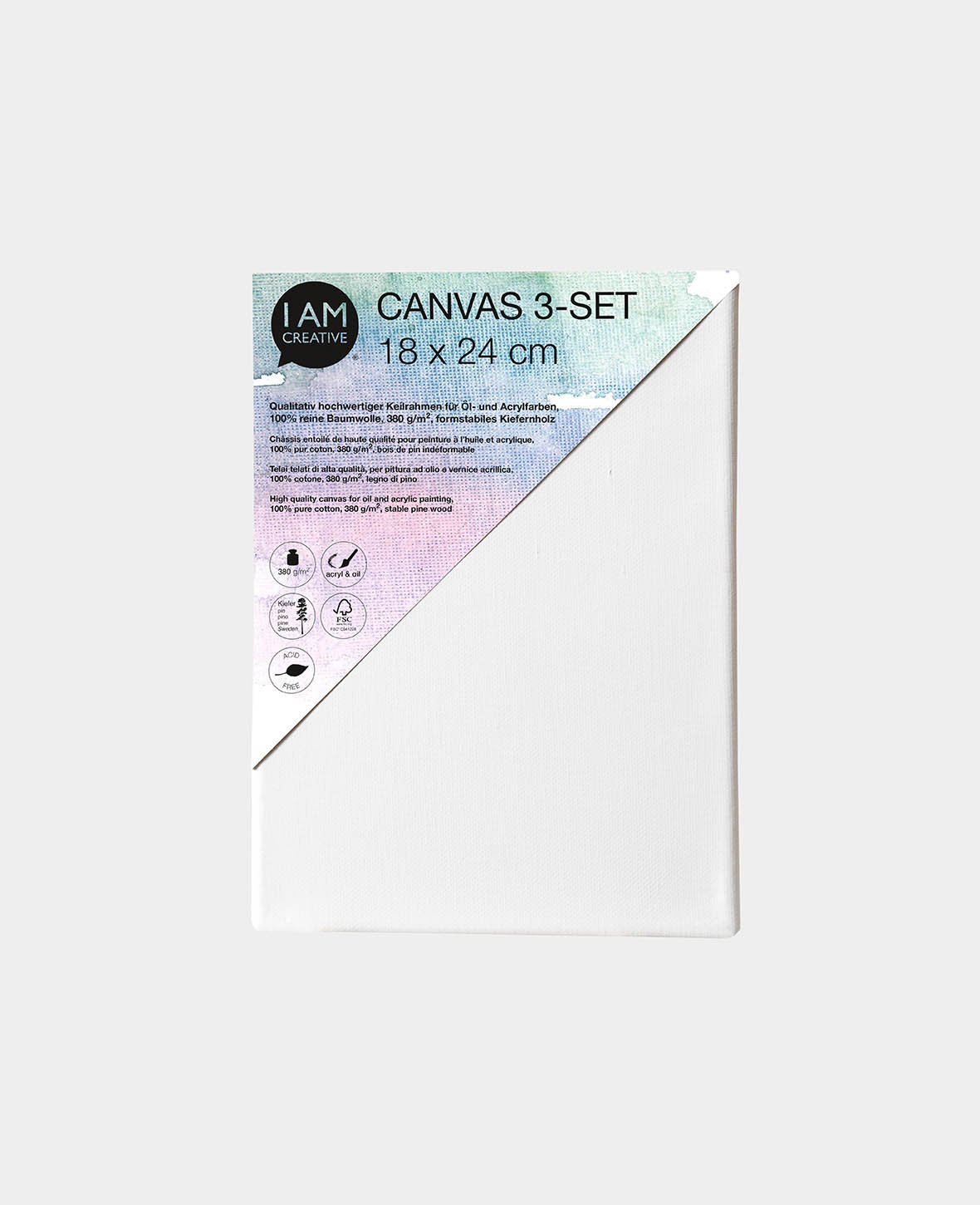 Stretcher frame, 1.7 x 18 x 24 cm, white, 3 pcs.