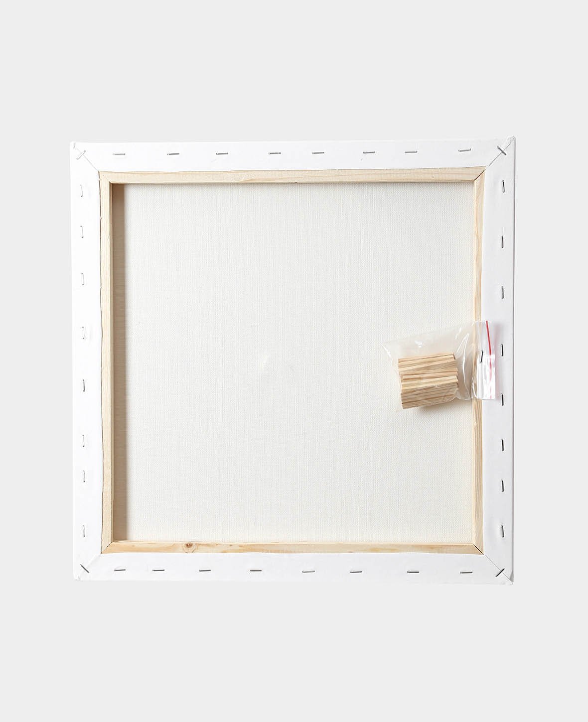 Stretched canvas, 1.7 x 40 x 40 cm, white, 3 pcs.