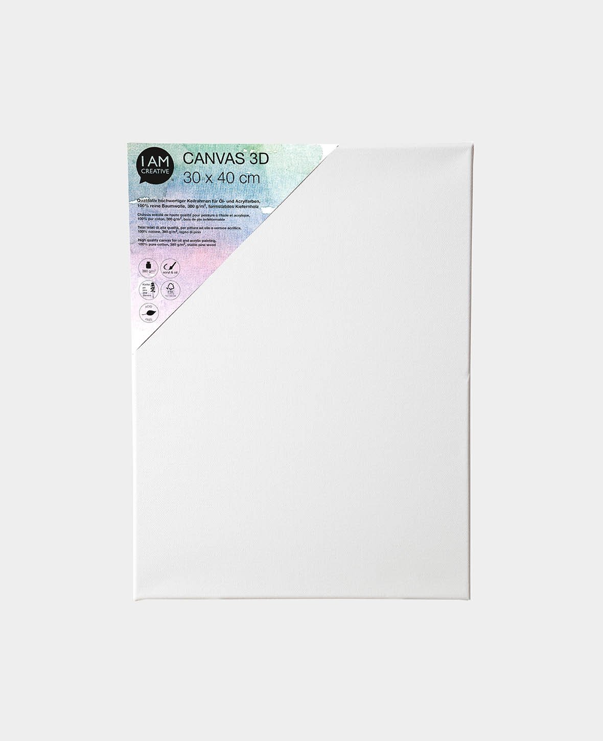 Stretcher Frame 3D, 3.7 x 30 x 40 cm, White