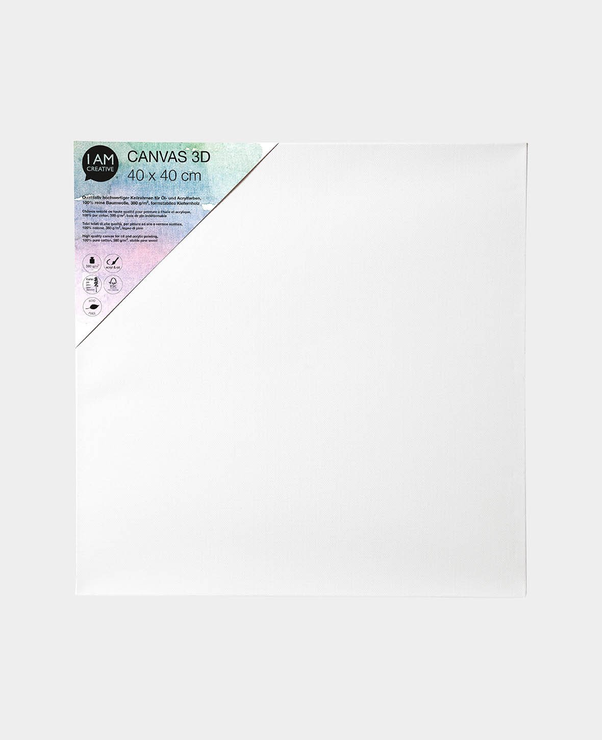 Stretcher Frame 3D, 3.7 x 40 x 40 cm, White