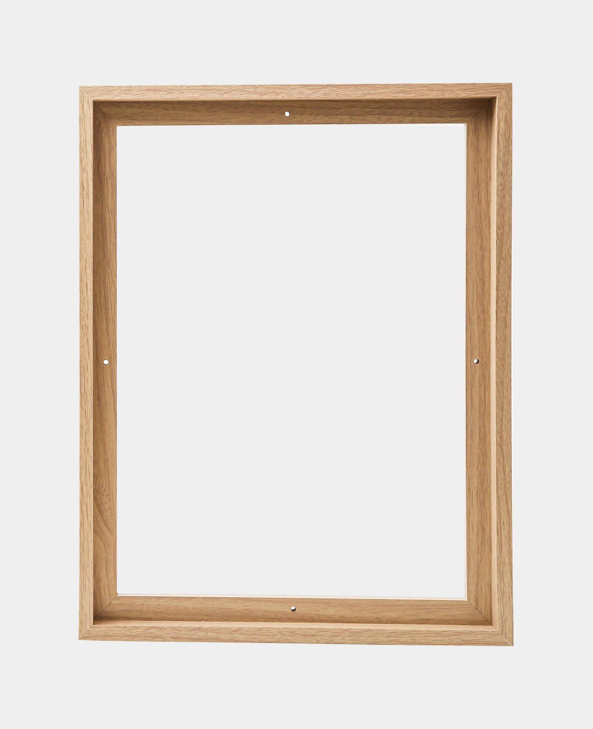 Cadre avec interstice, 34 x 44 cm, pour châssis entoilé de format 30 x 40 cm, bois de hêtre