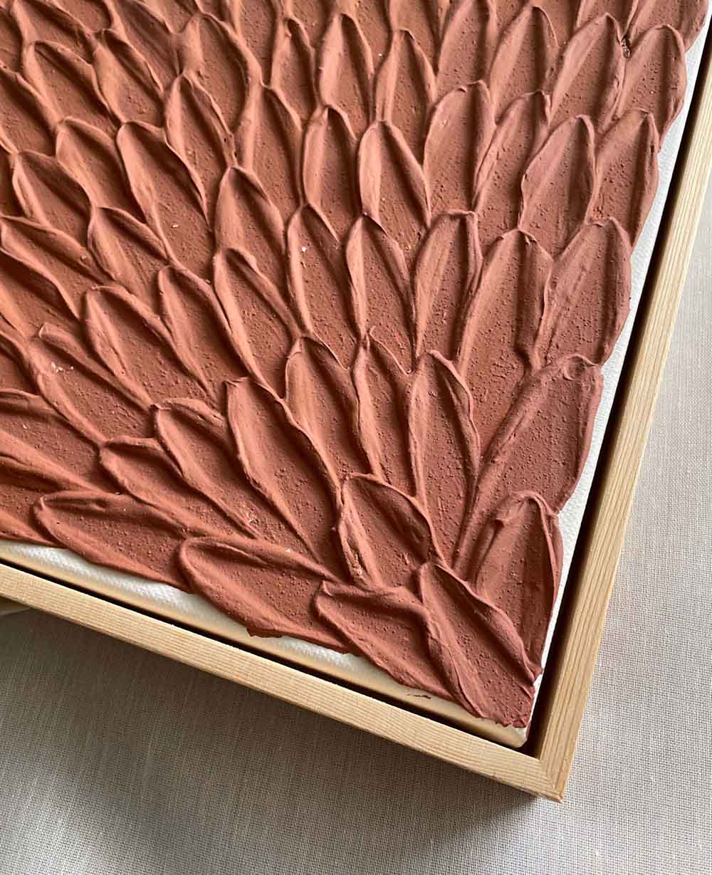 Cadre avec interstice, 34 x 44 cm, pour châssis entoilé de format 30 x 40 cm, bois de hêtre