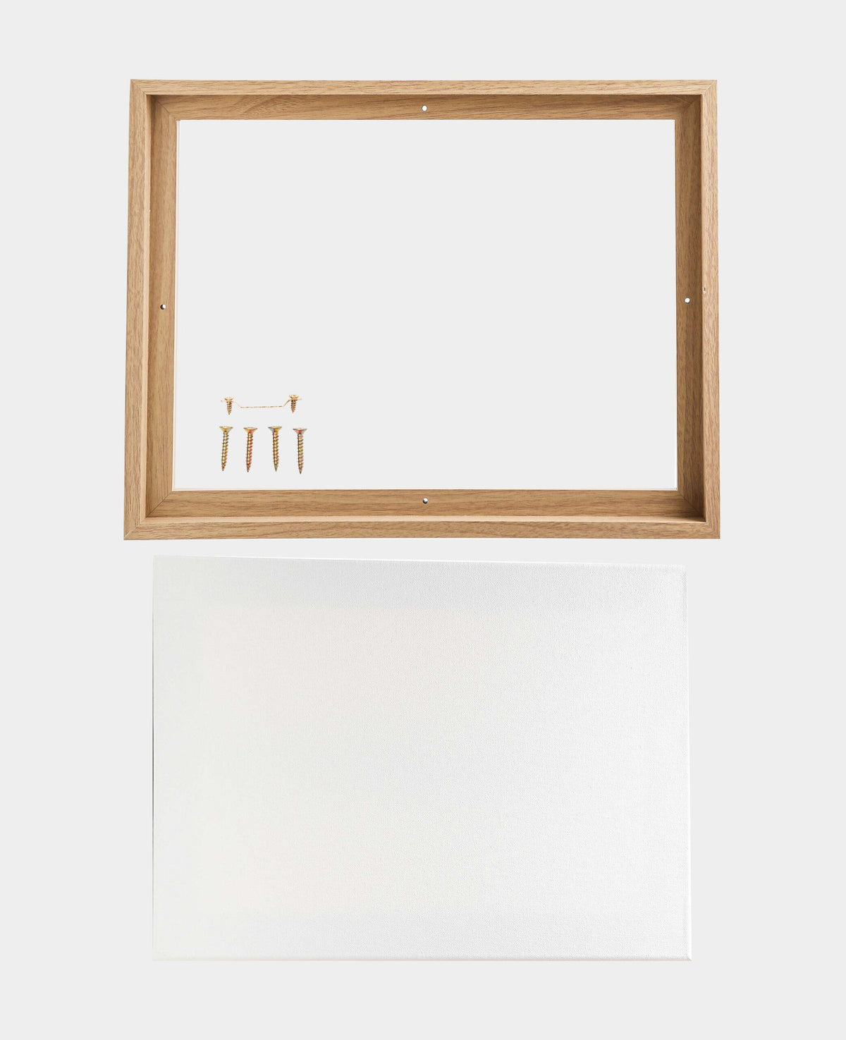 Schattenfugenrahmen-Set, 34 x 44 cm, inkl. Keilrahmen (30 x 40 cm), Kieferholz