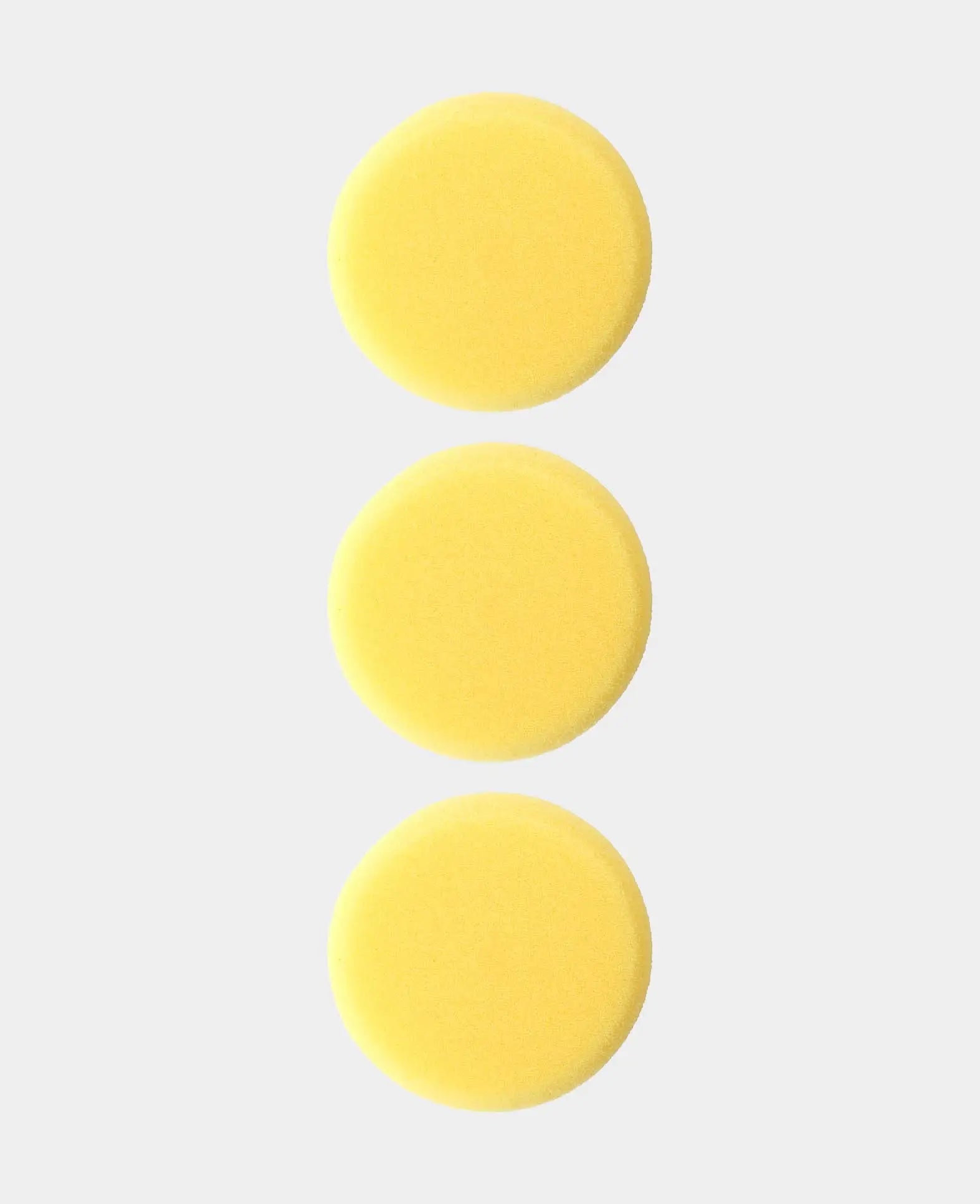 Éponges à peindre, ø 7,5 x 2,5 cm, éponges en mousse, rondes, douces, jaunes, 3 pièces