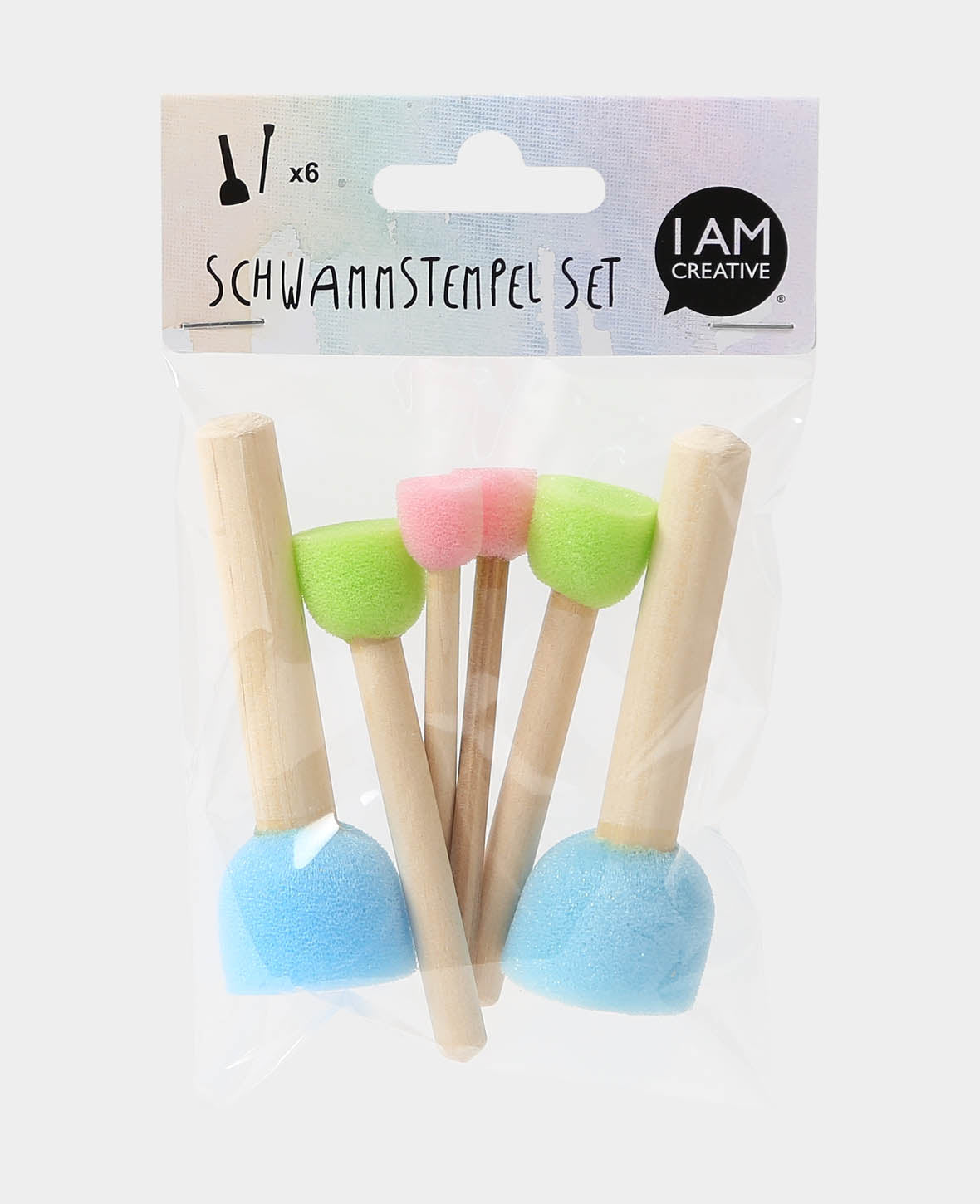 Éponges-tampons / Éponges à peindre, rondes, Ø 1, 2, 3 cm, 6 p.