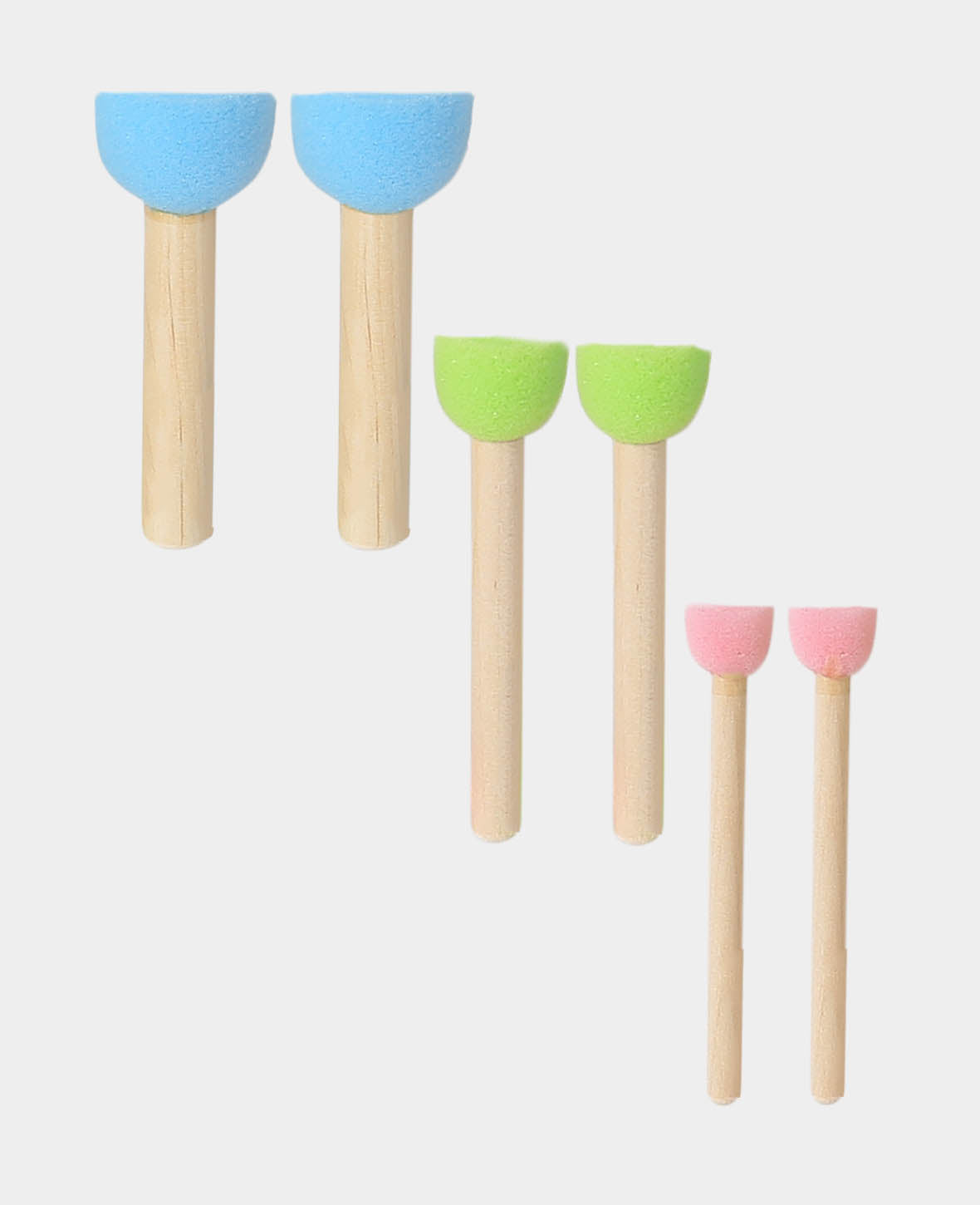 Éponges-tampons / Éponges à peindre, rondes, Ø 1, 2, 3 cm, 6 p.